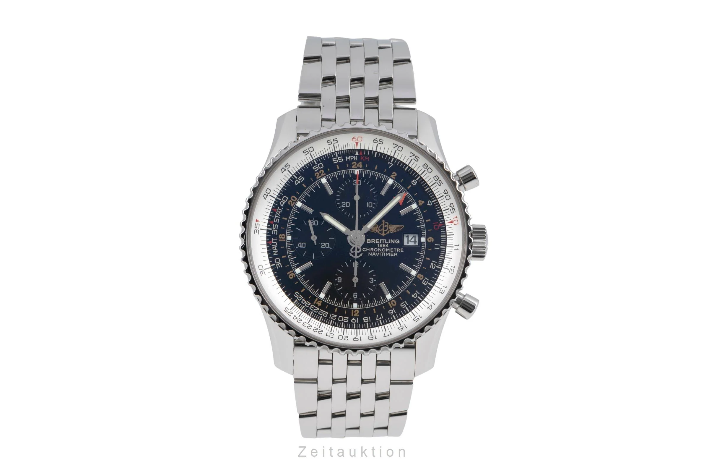 Breitling Navitimer World chronograph steel automatic men's watch A24322 LP: 9850EUR  [2506118] - Image 5