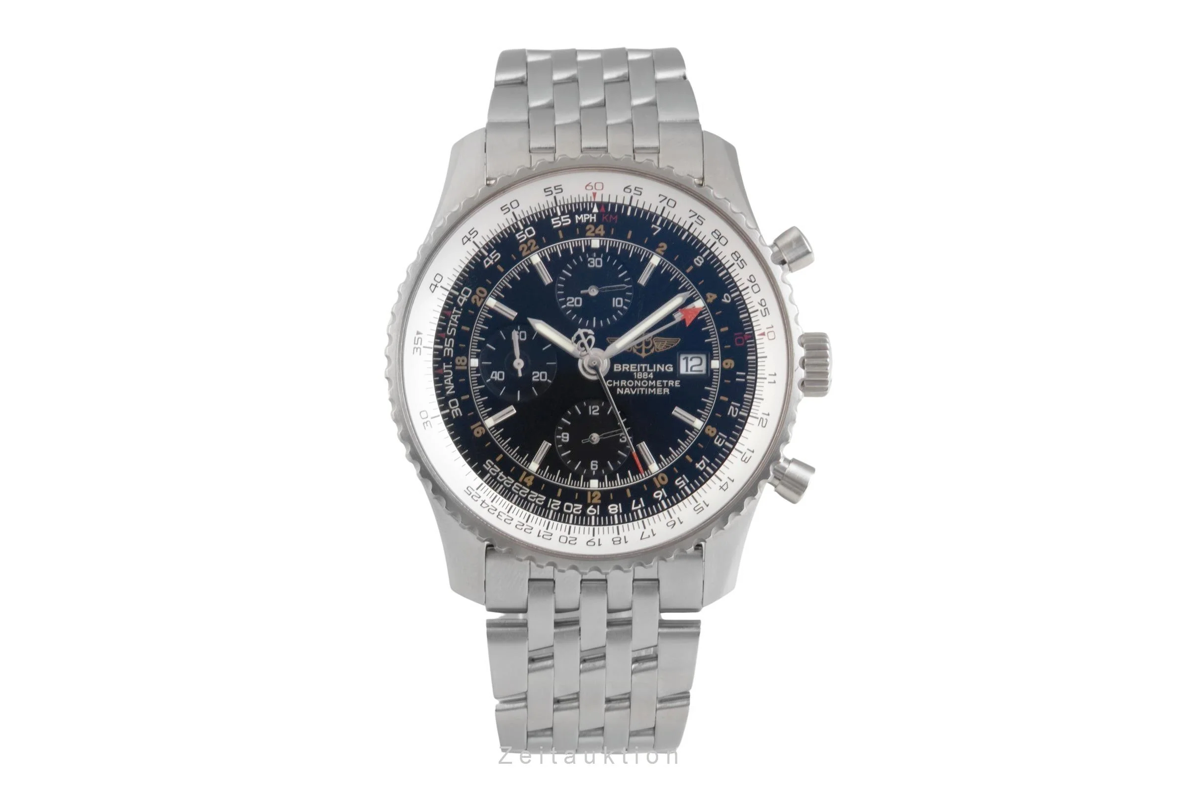 Breitling Navitimer World chronograph steel automatic men's watch A24322  [2600524] - Image 5
