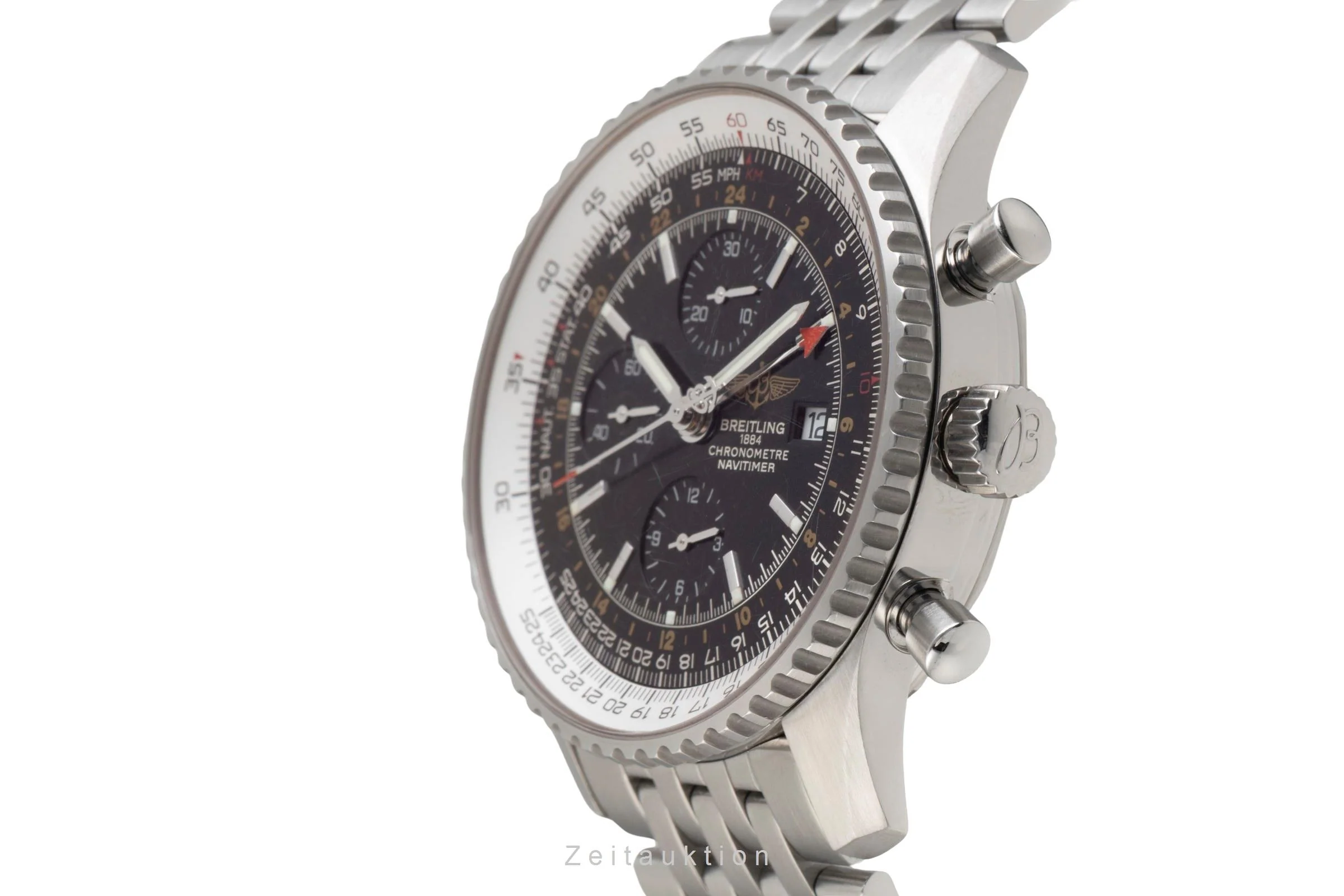 Breitling Navitimer World chronograph steel automatic men's watch A24322  [2600524] - Image 7