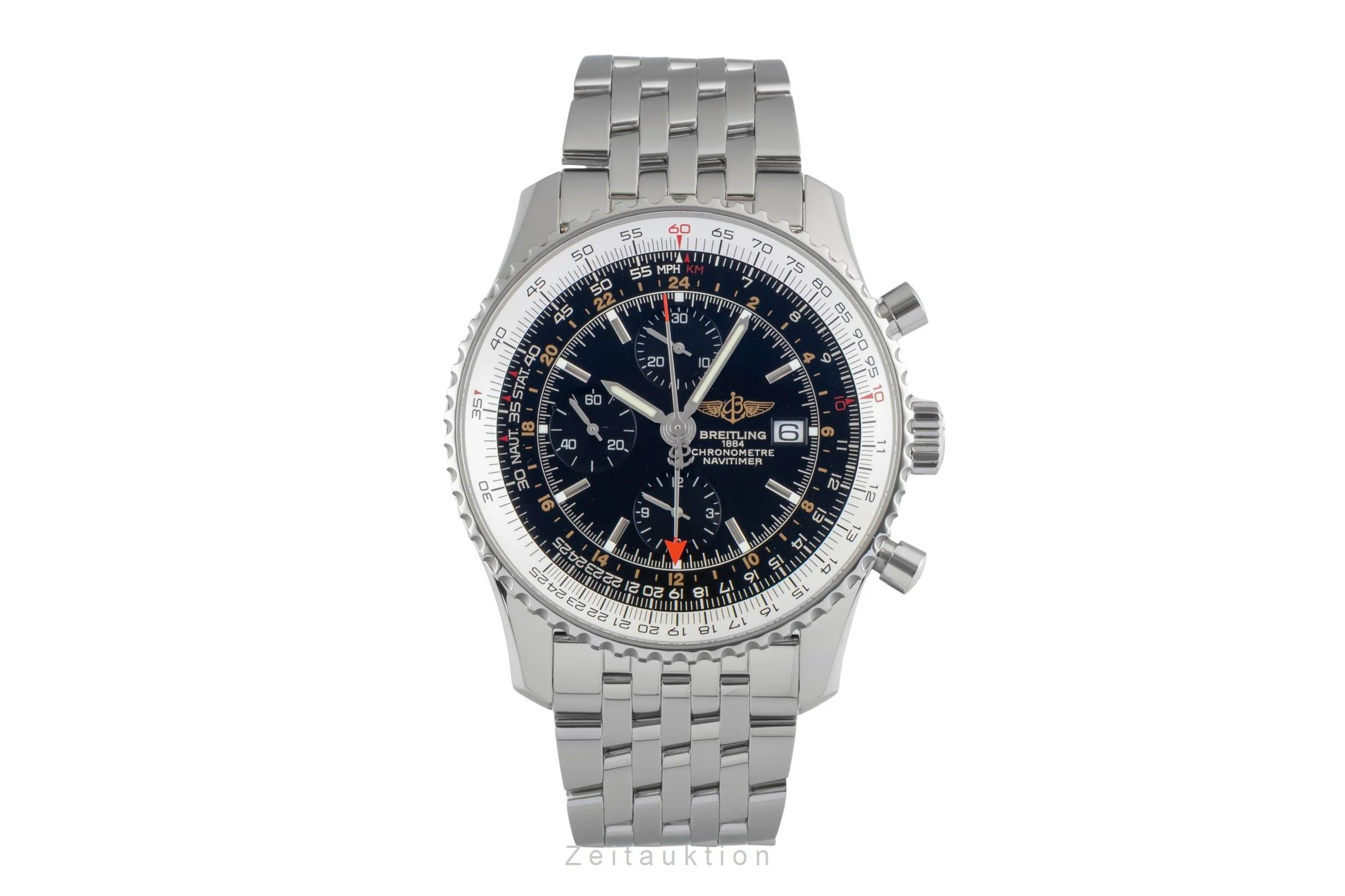 Breitling Navitimer World chronograph steel automatic men's watch A24322  [2600545] - Image 5
