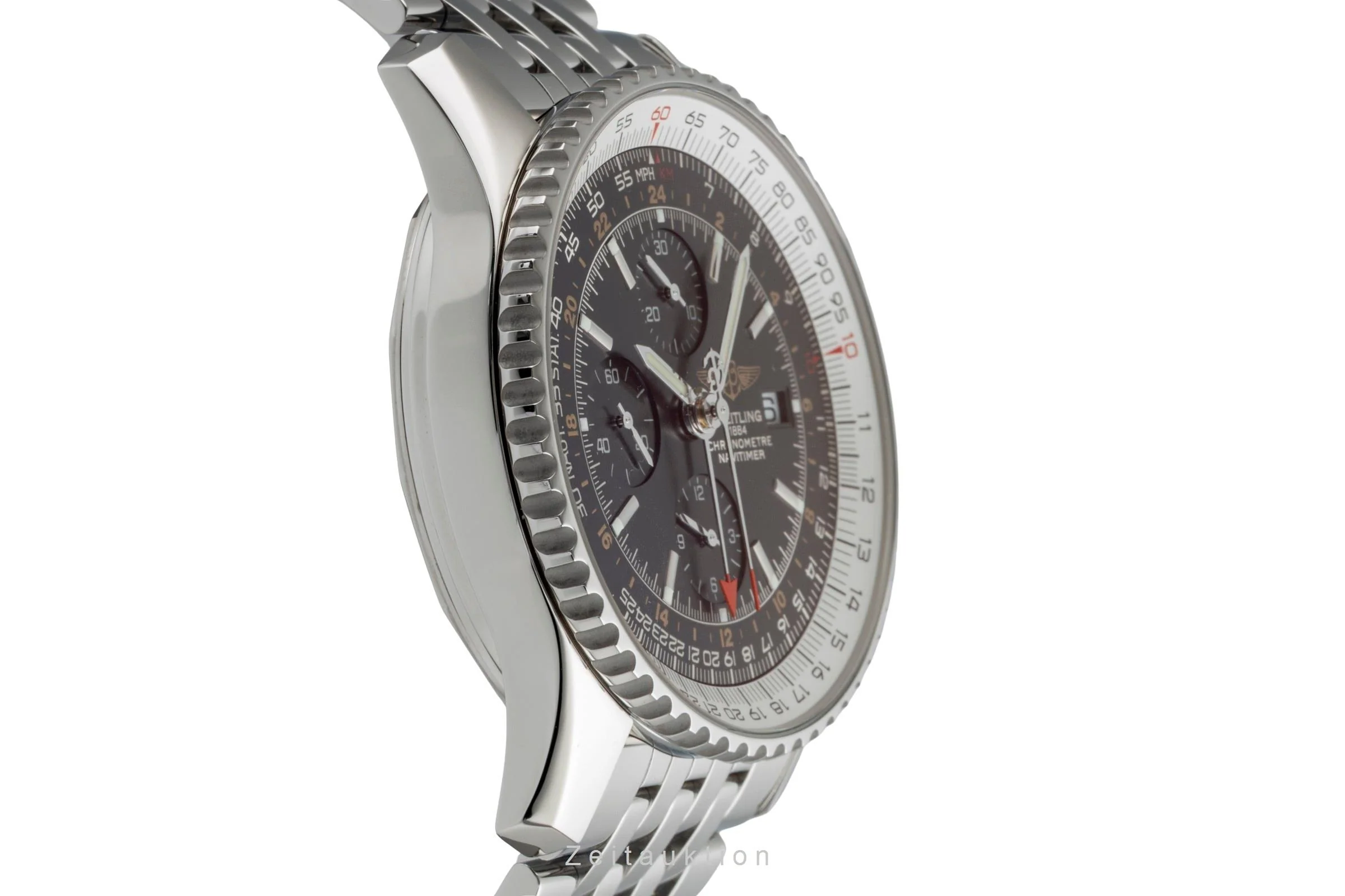 Breitling Navitimer World chronograph steel automatic men's watch A24322  [2600545] - Image 8