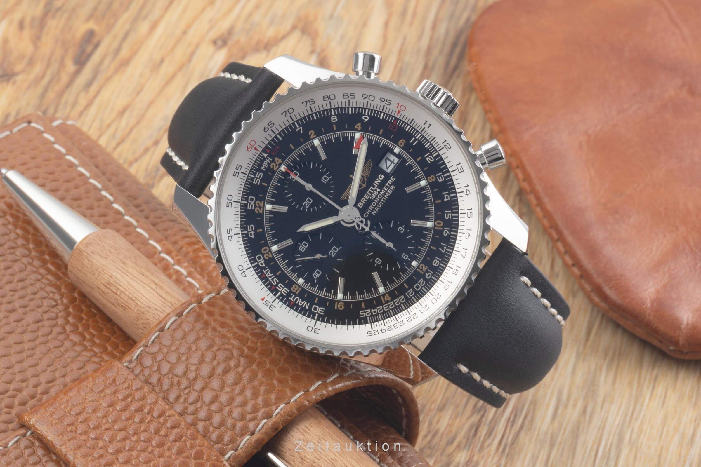 Breitling Navitimer World chronograph steel automatic men's watch A24322,  A242B26WBD  [2501026] - Image 3