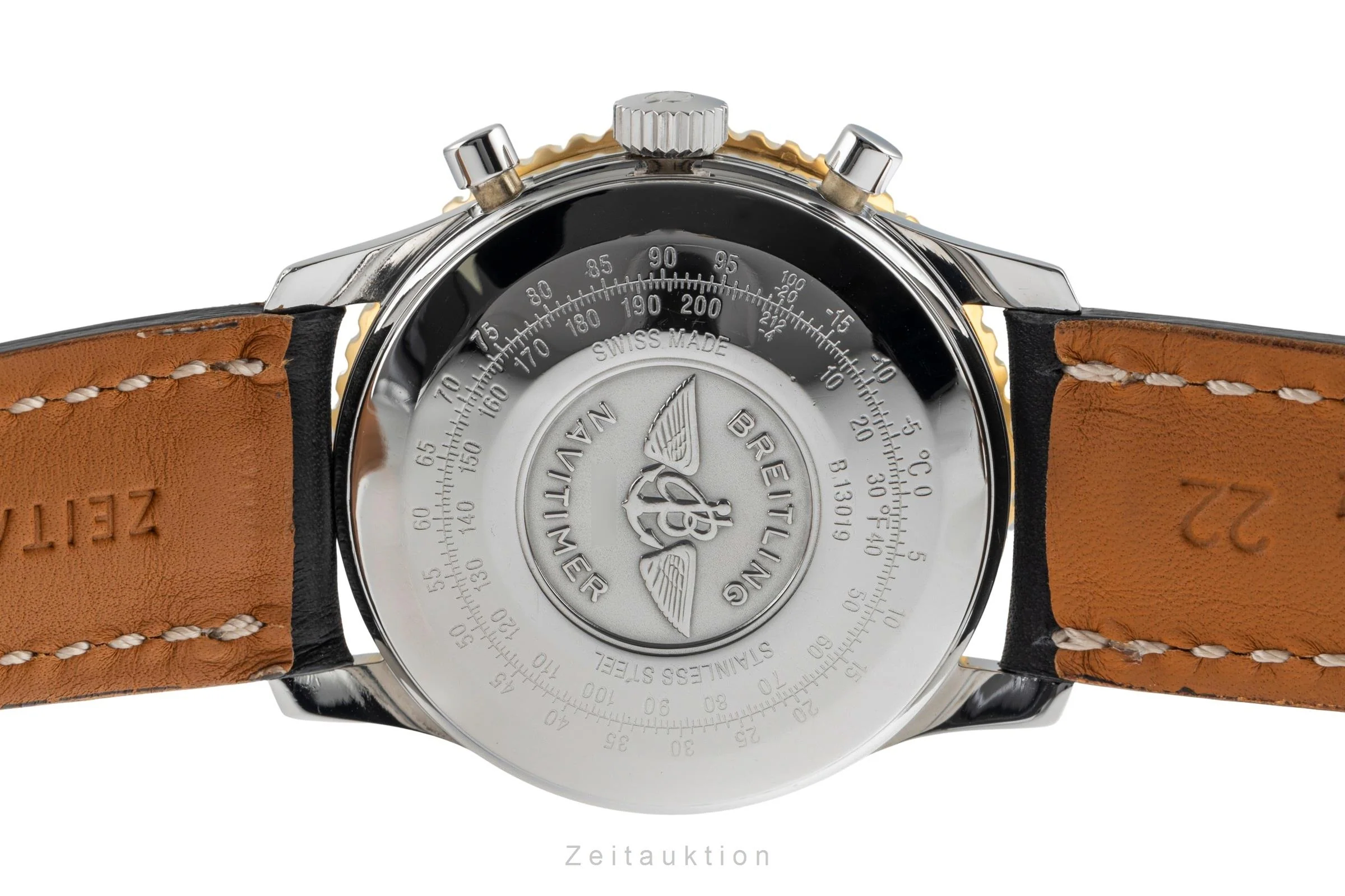 Breitling Old Navitimer chronograph gilt / steel automatic men's watch B13019  [2503416] - Image 12