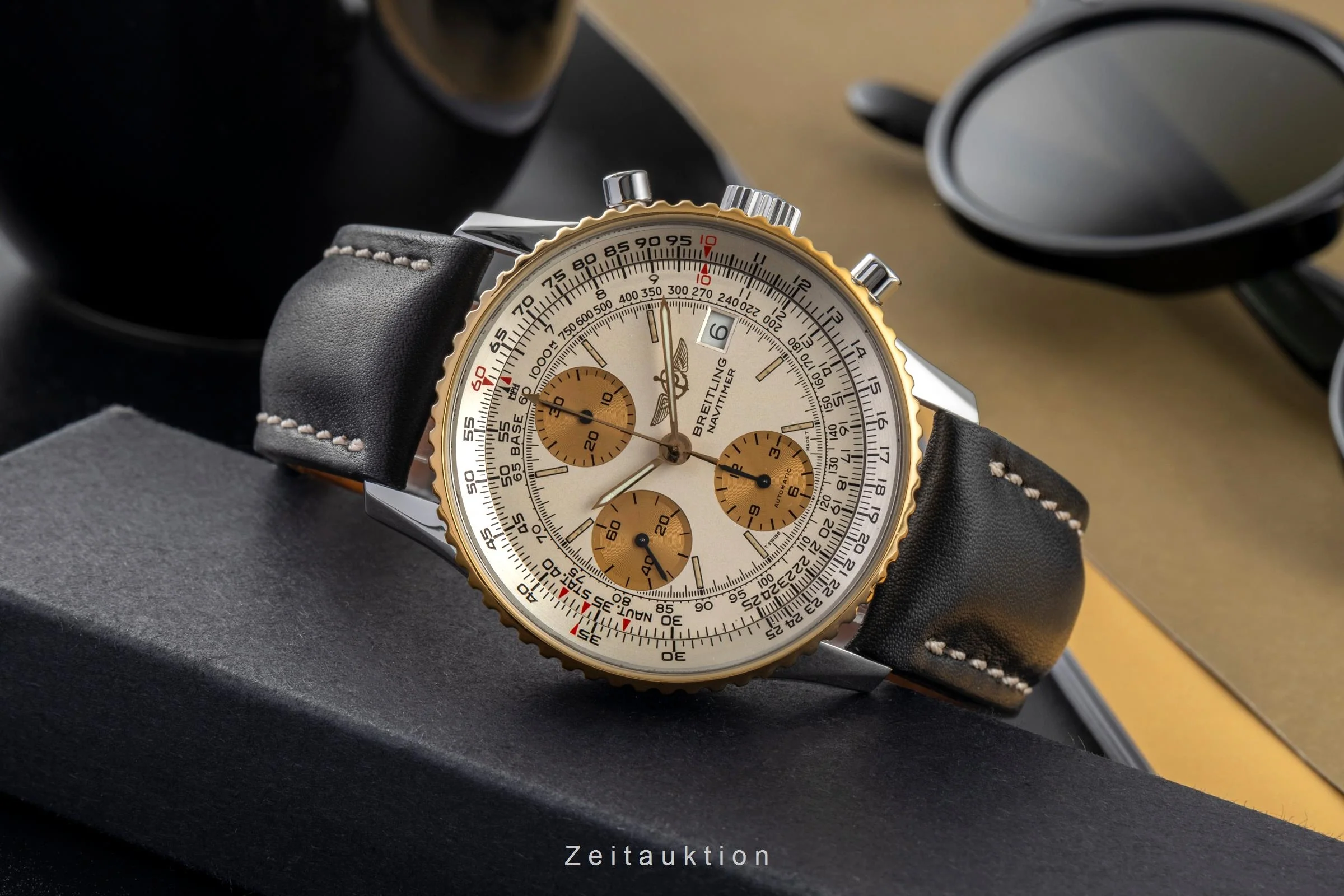Breitling Old Navitimer chronograph gilt / steel automatic men's watch B13019  [2503416] - Image 3