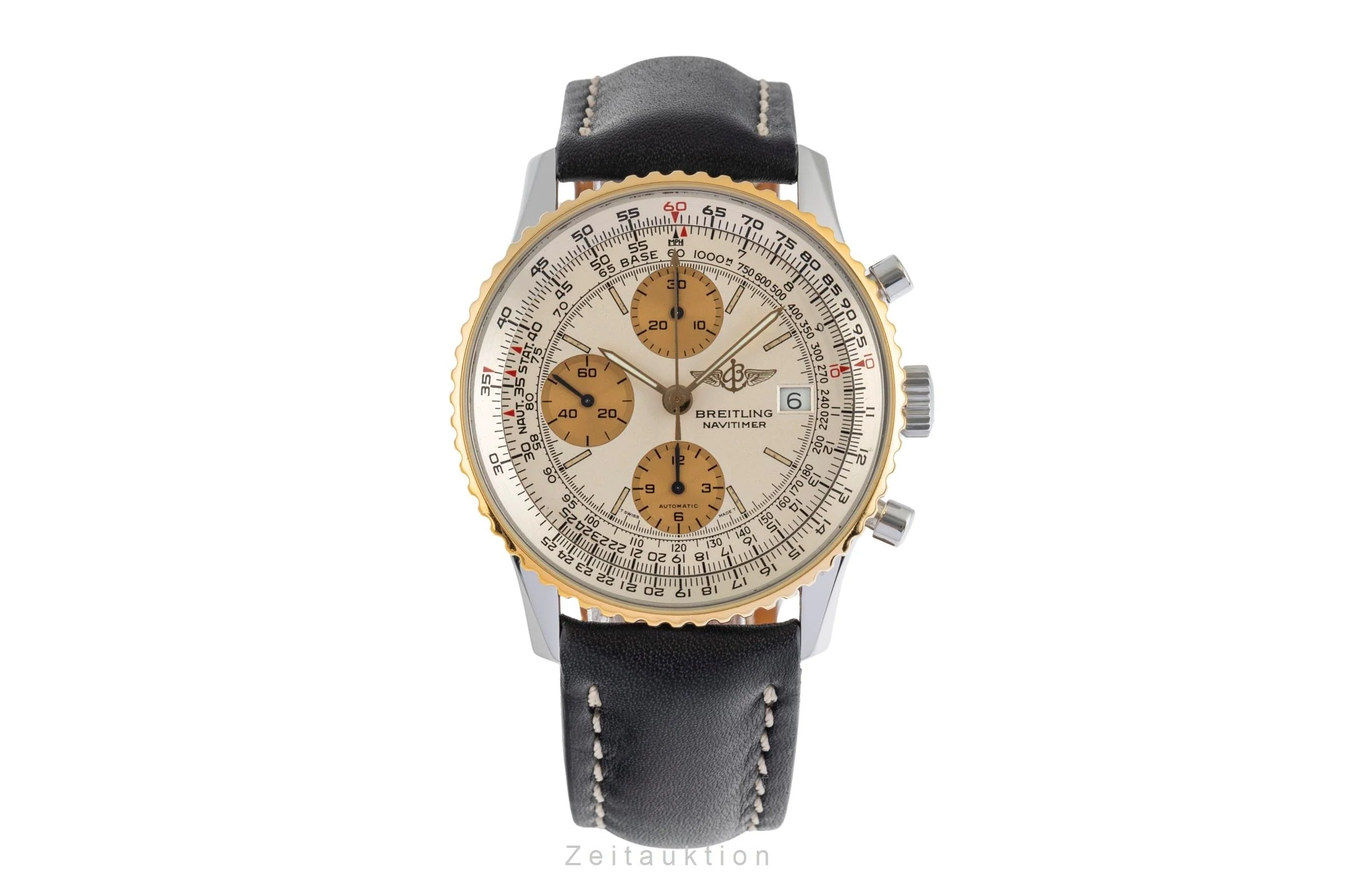 Breitling Old Navitimer chronograph gilt / steel automatic men's watch B13019  [2503416] - Image 5
