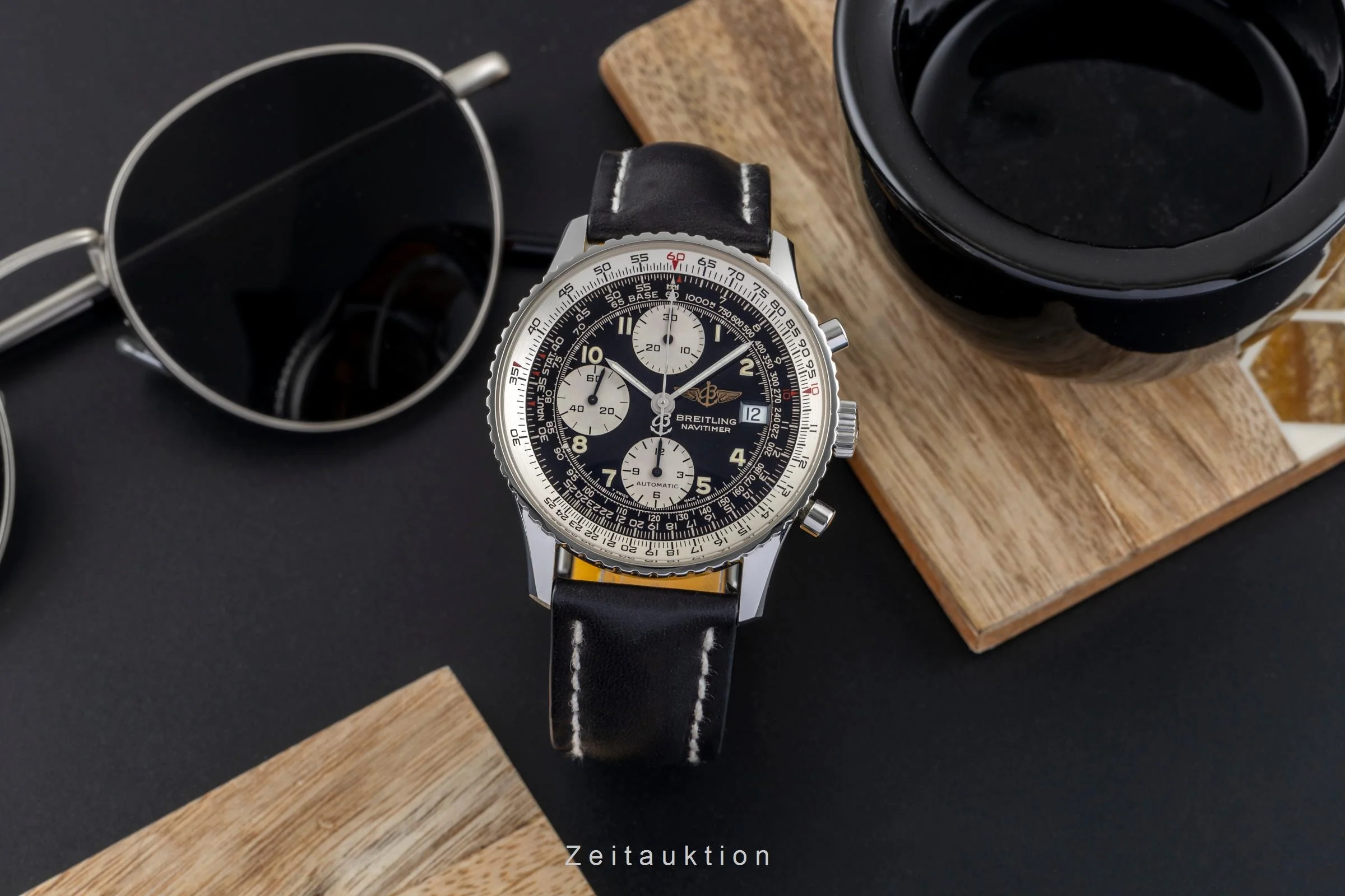 Breitling Old Navitimer chronograph steel automatic men's watch A13020  [2502892] - Image 4