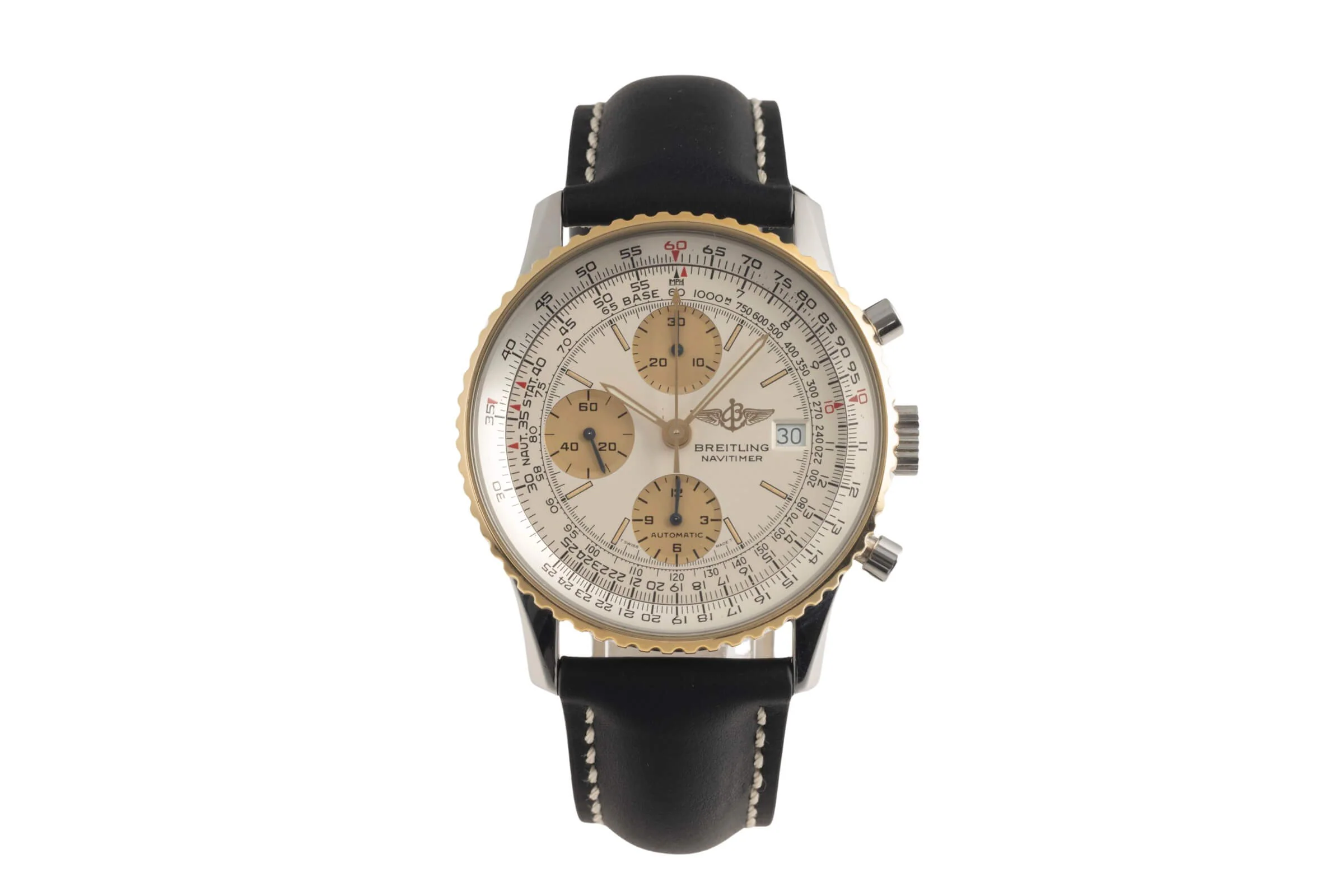 Breitling Old Navitimer chronograph steel / gold automatic men's watch B13019  [2501575] - Image 5