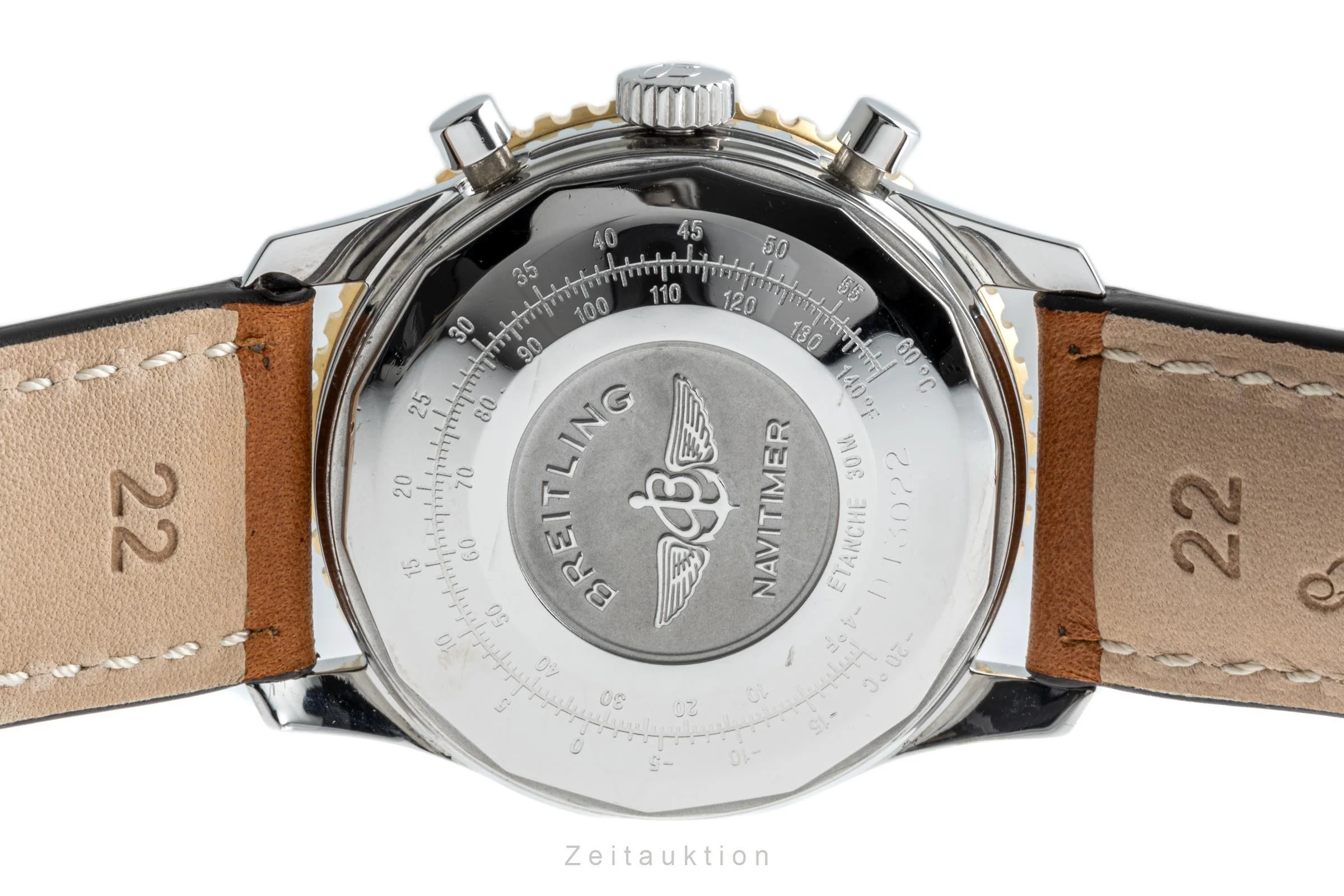 Breitling Old Navitimer chronograph steel / gold automatic men's watch D13022  [2304572] - Image 10