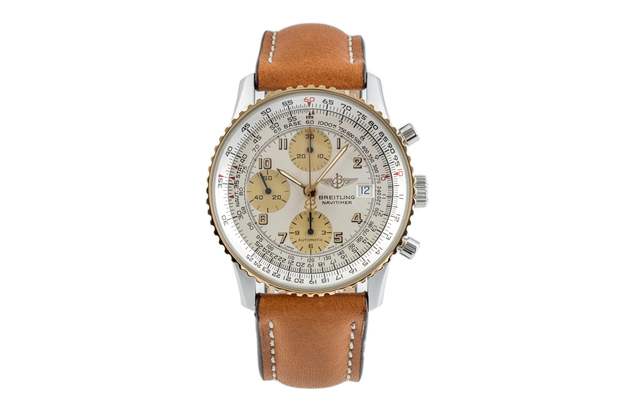 Breitling Old Navitimer chronograph steel / gold automatic men's watch D13022  [2304572] - Image 4