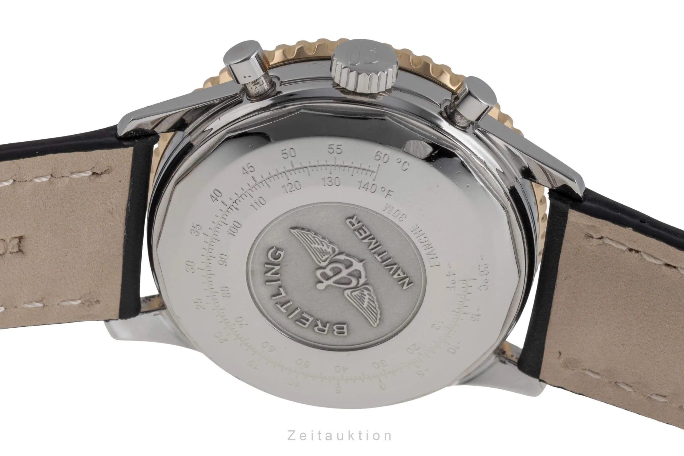 Breitling Old Navitimer chronograph steel / gold automatic men's watch D13022  [2502230] - Image 11