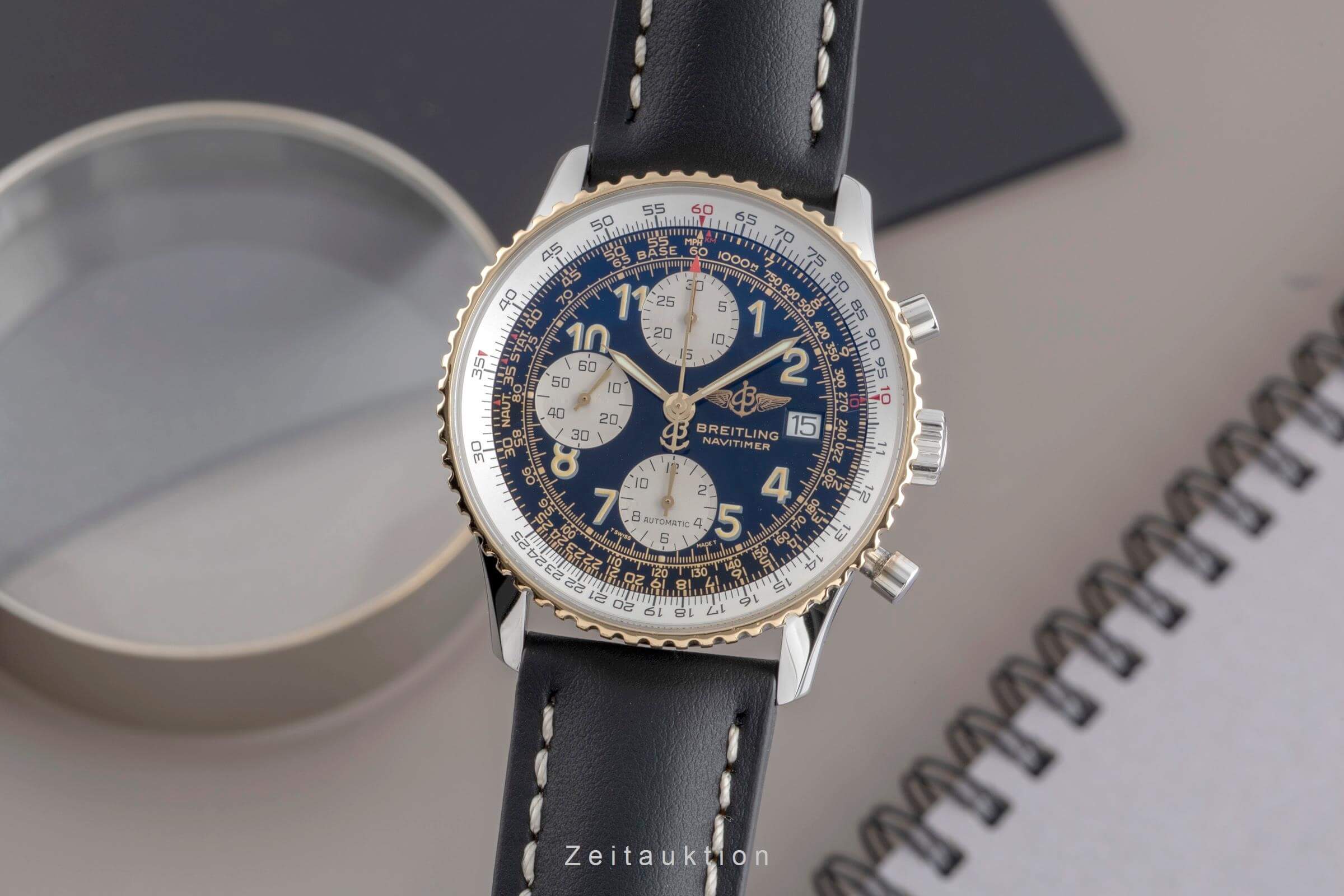 Breitling Old Navitimer chronograph steel / gold automatic men's watch D13022  [2502230] - Image 2