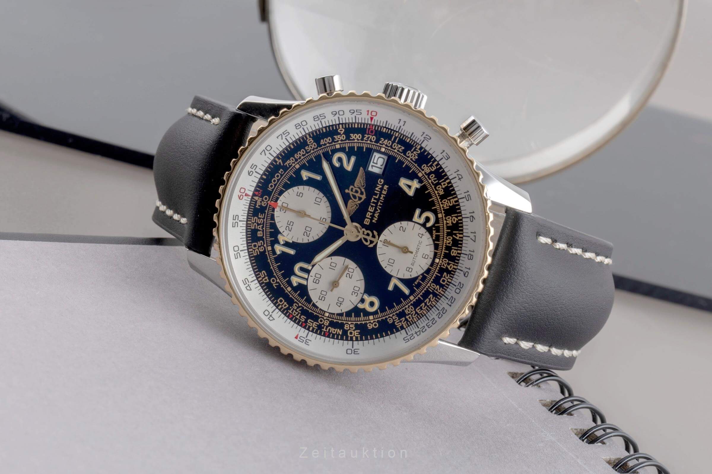 Breitling Old Navitimer chronograph steel / gold automatic men's watch D13022  [2502230] - Image 3