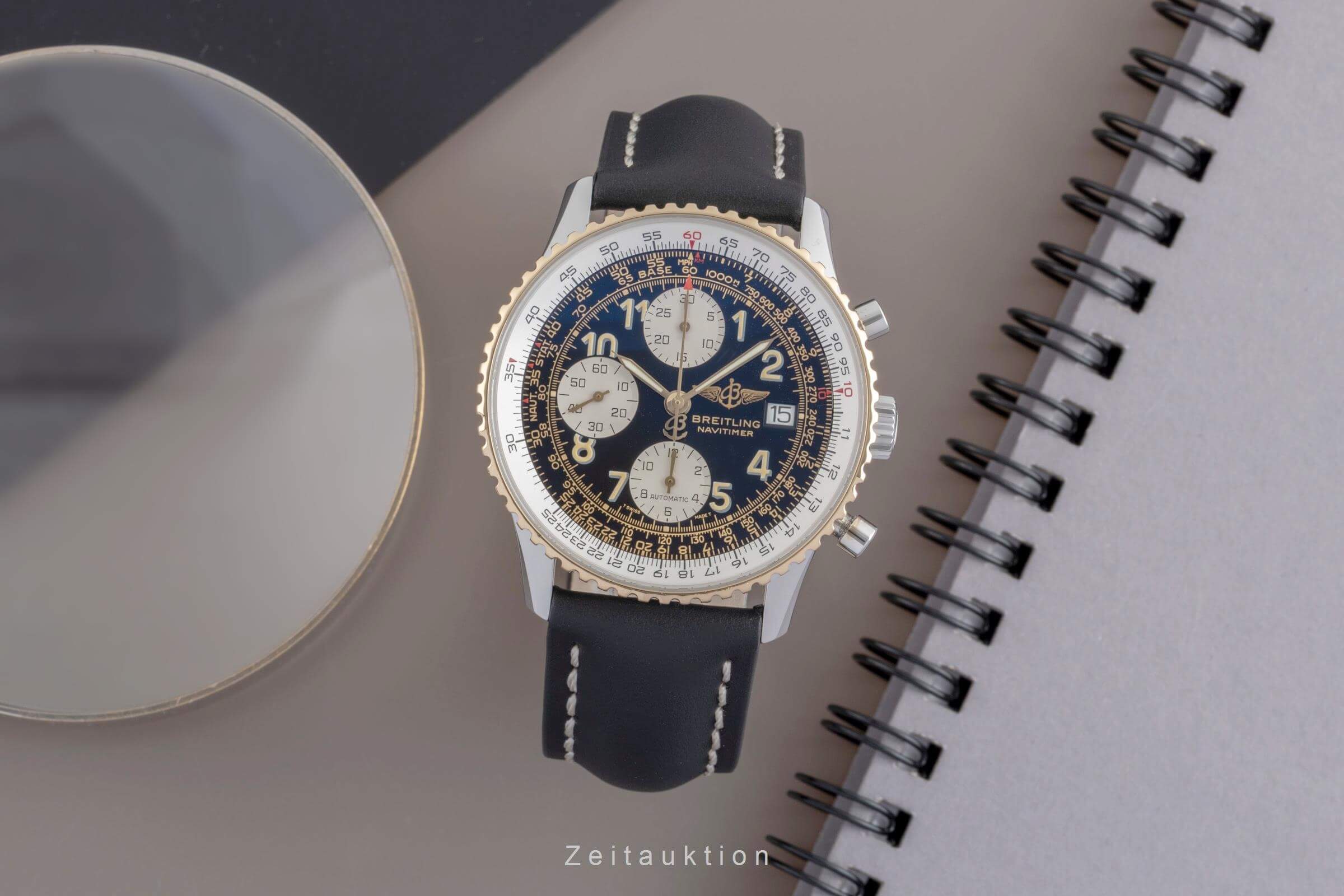 Breitling Old Navitimer chronograph steel / gold automatic men's watch D13022  [2502230] - Image 4