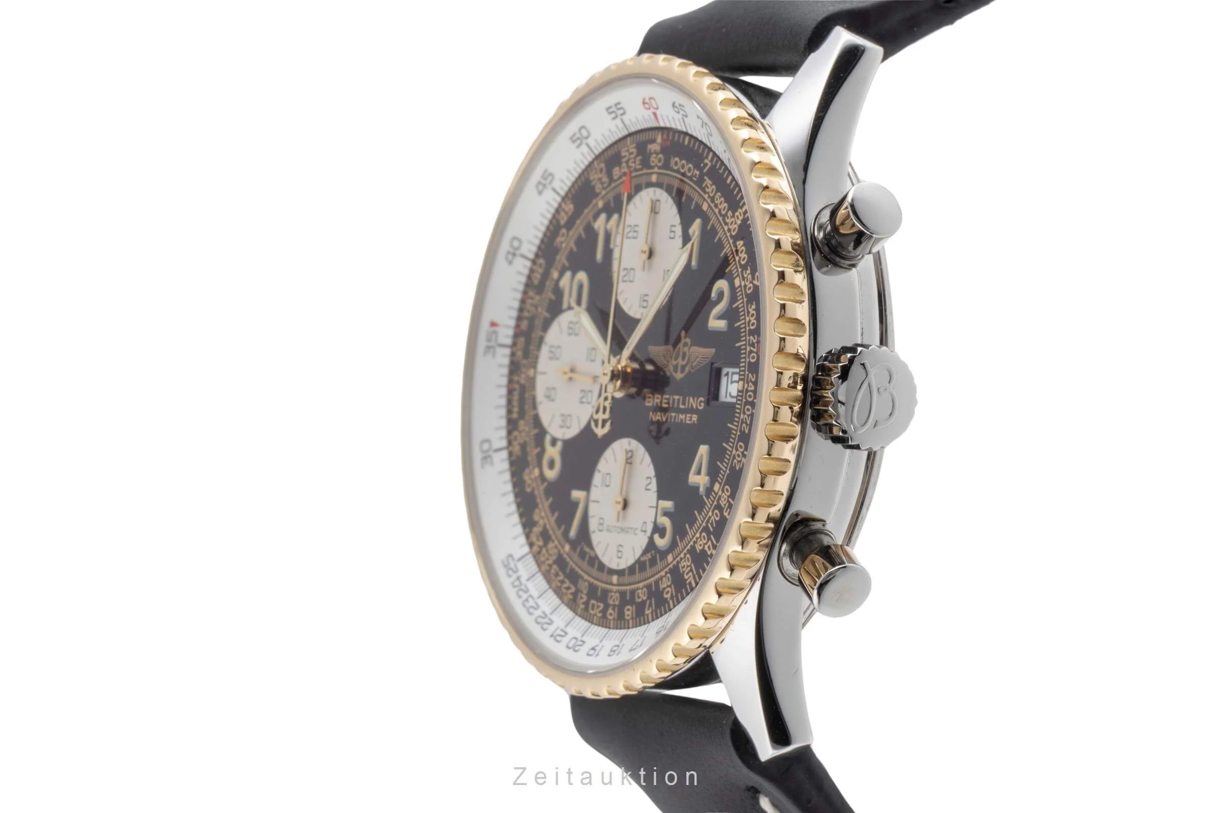 Breitling Old Navitimer chronograph steel / gold automatic men's watch D13022  [2502230] - Image 7