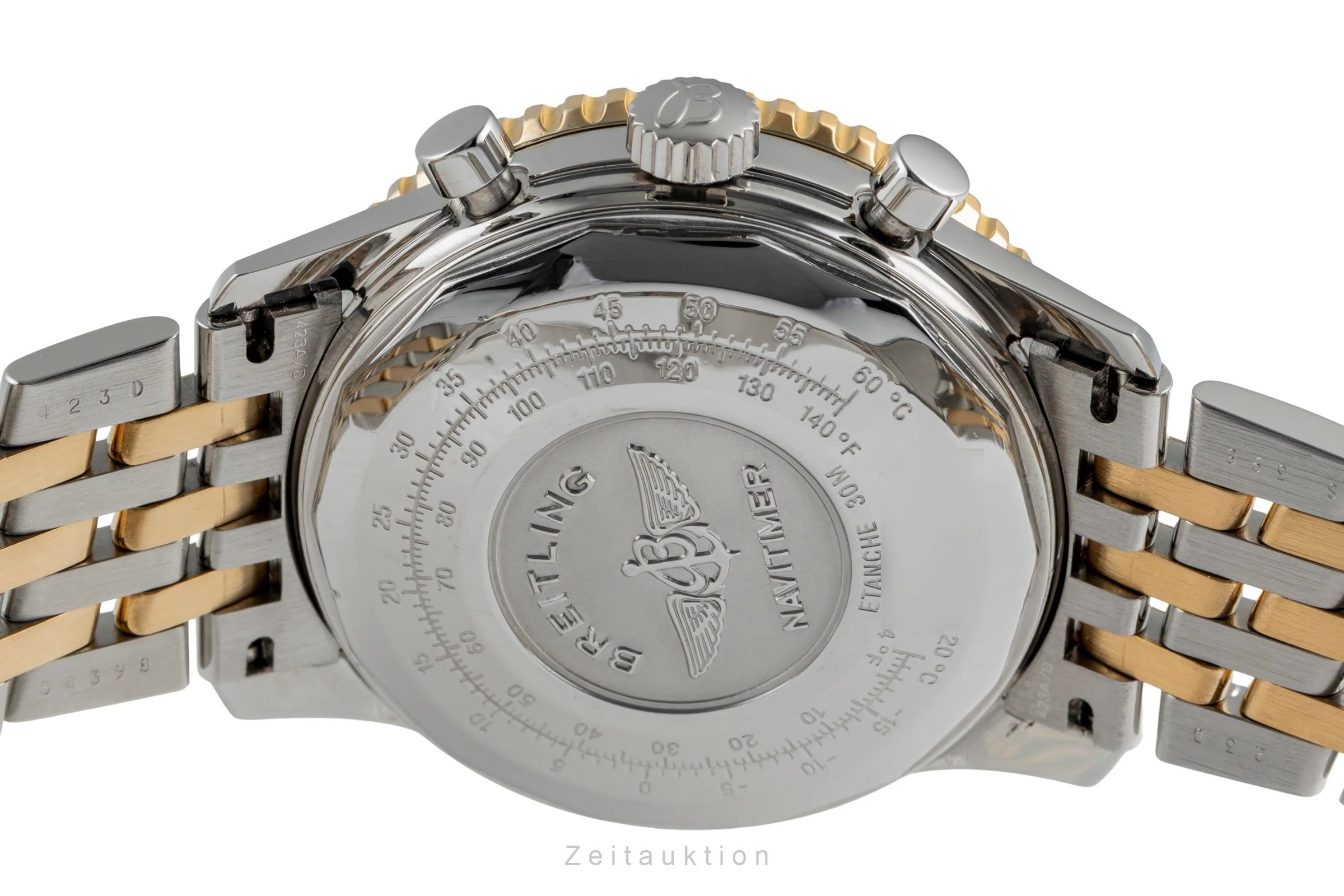 Breitling Old Navitimer chronograph steel / gold automatic men's watch D13022  [2504470] - Image 12