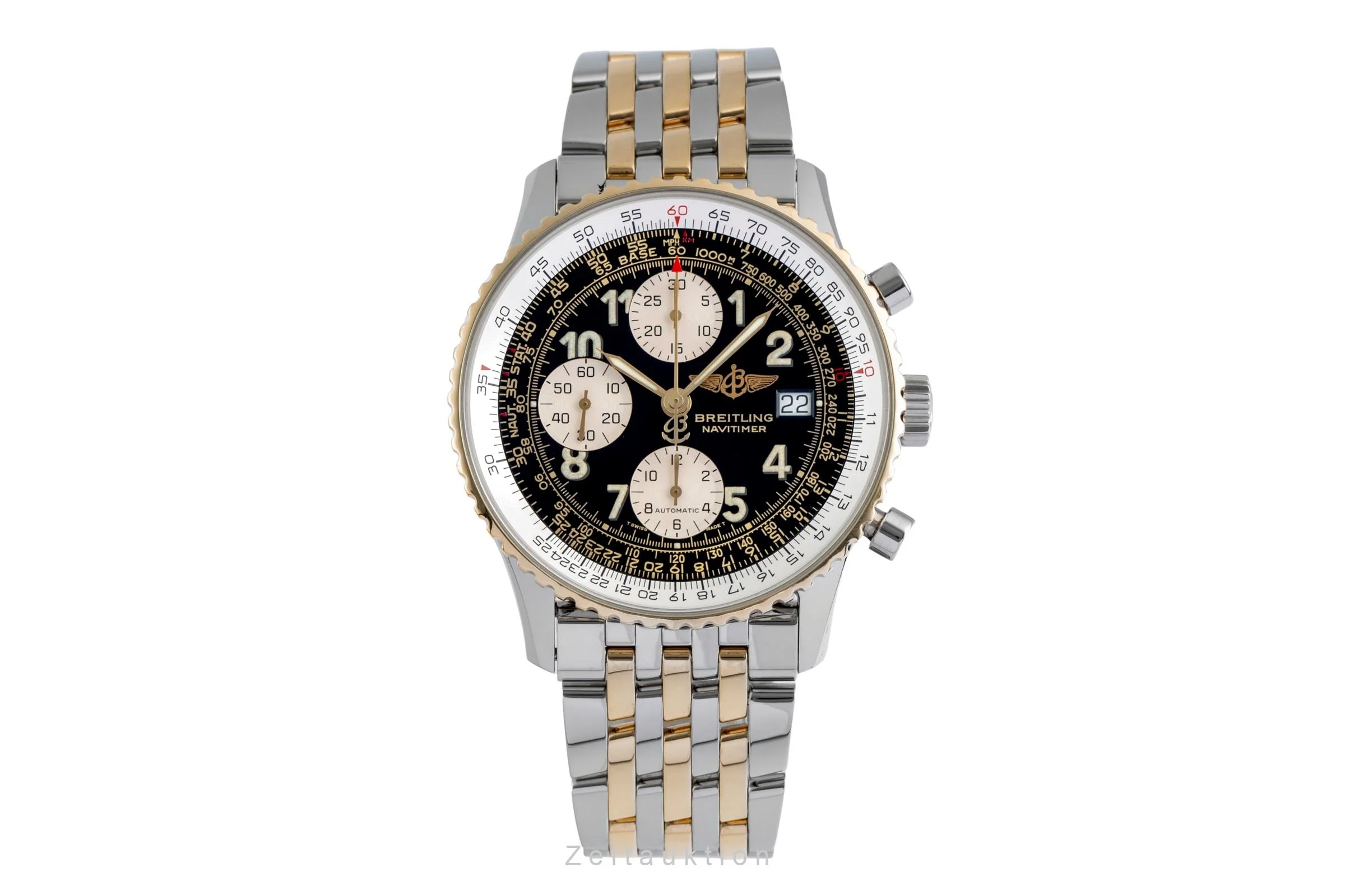 Breitling Old Navitimer chronograph steel / gold automatic men's watch D13022  [2504470] - Image 5