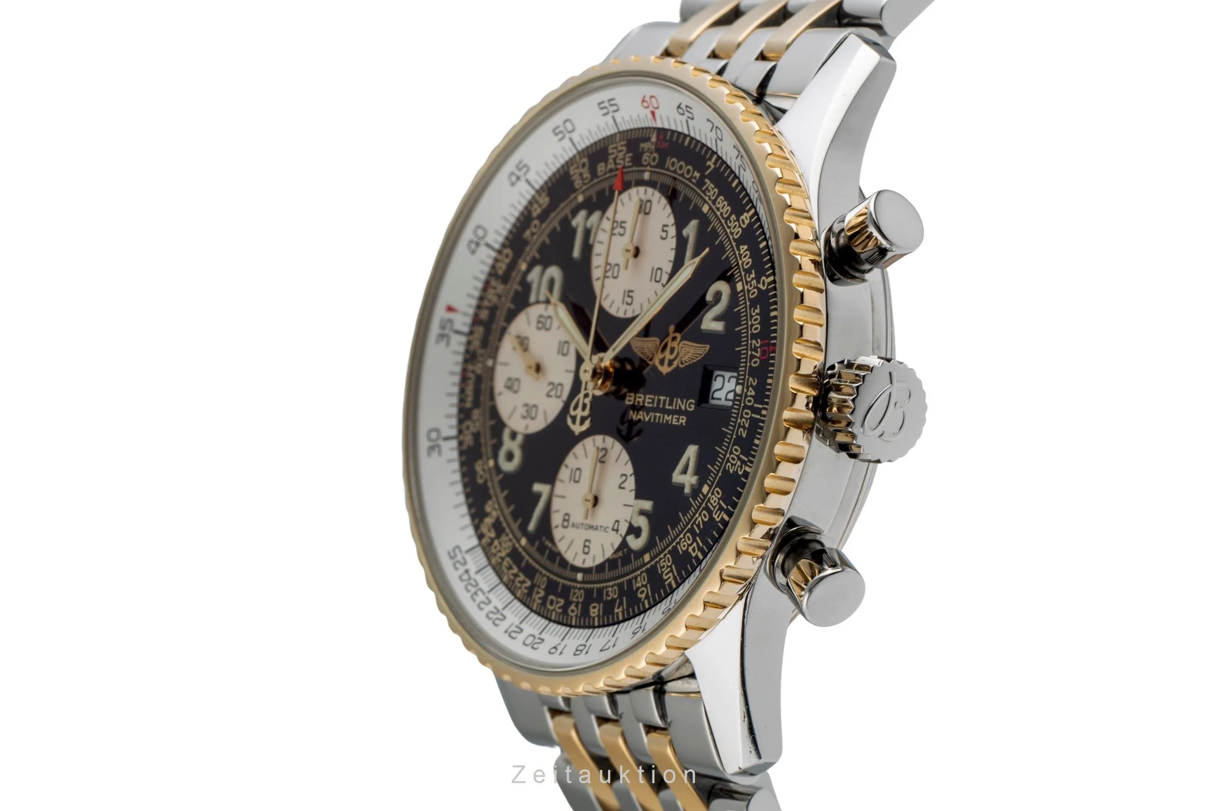 Breitling Old Navitimer chronograph steel / gold automatic men's watch D13022  [2504470] - Image 7