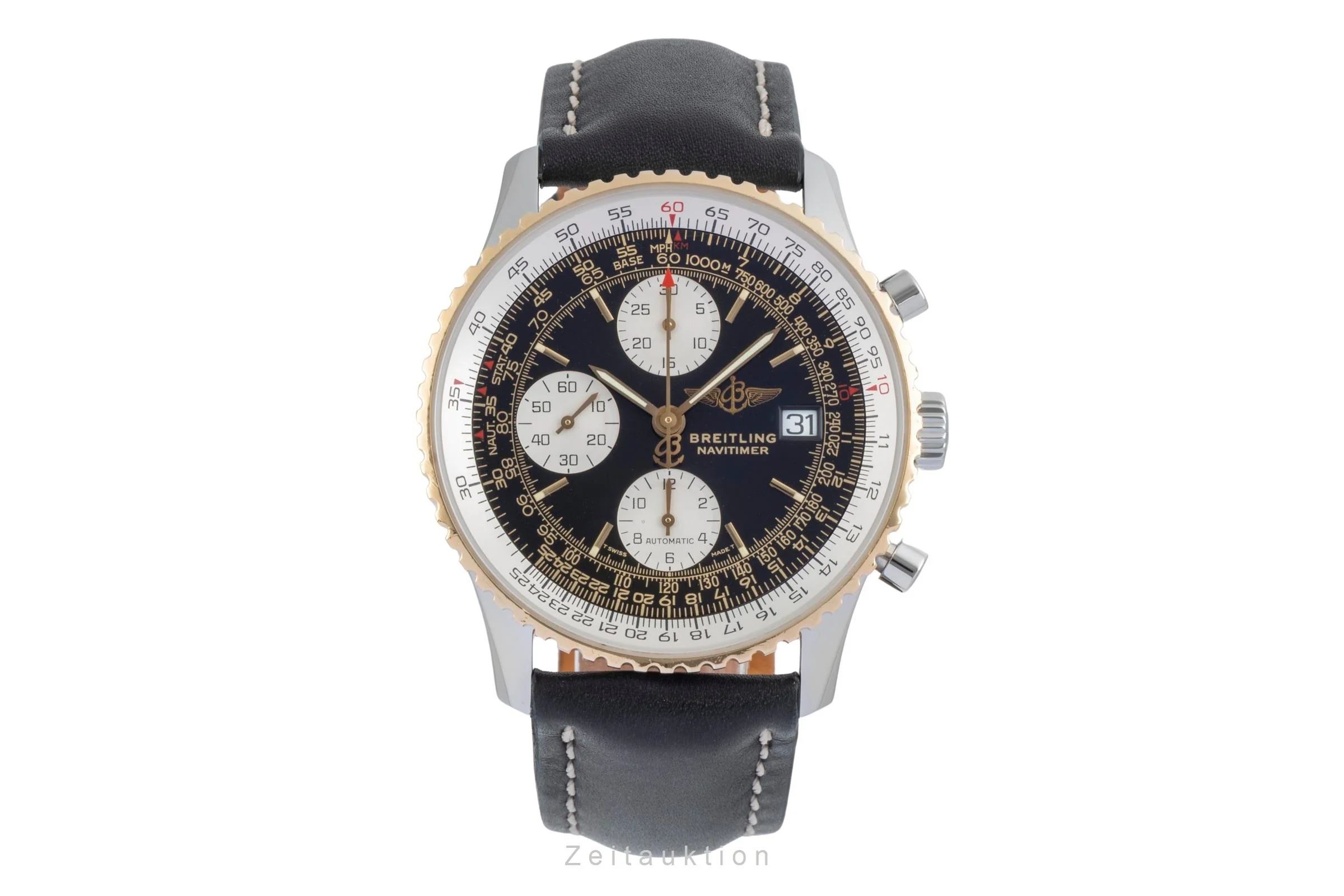 Breitling Old Navitimer chronograph steel / gold automatic men's watch D13022  [2507019] - Image 5