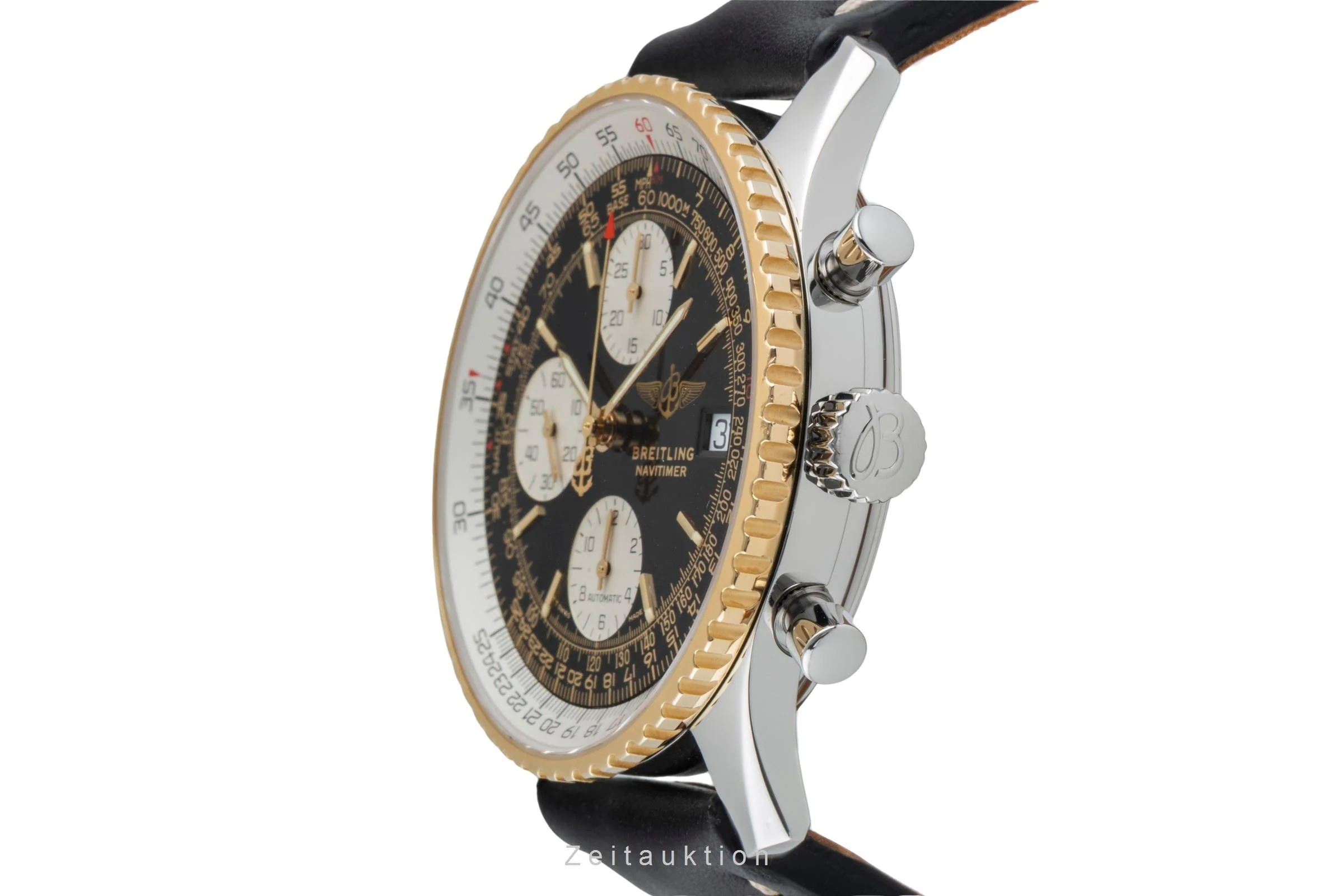 Breitling Old Navitimer chronograph steel / gold automatic men's watch D13022  [2507019] - Image 7