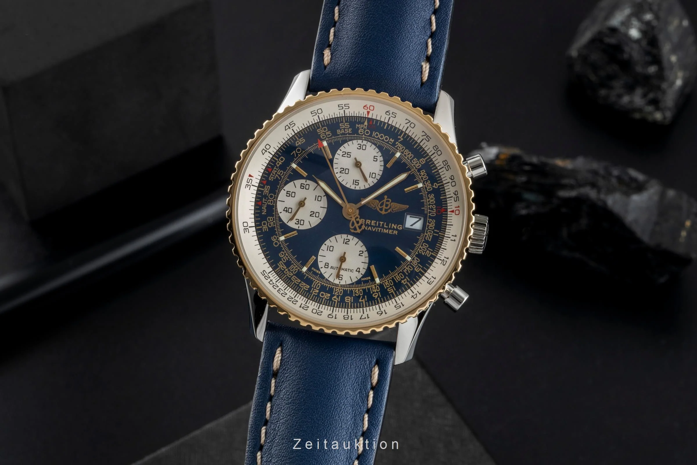 Breitling Old Navitimer chronograph steel / gold automatic men's watch D13322  [2506991] - Image 2