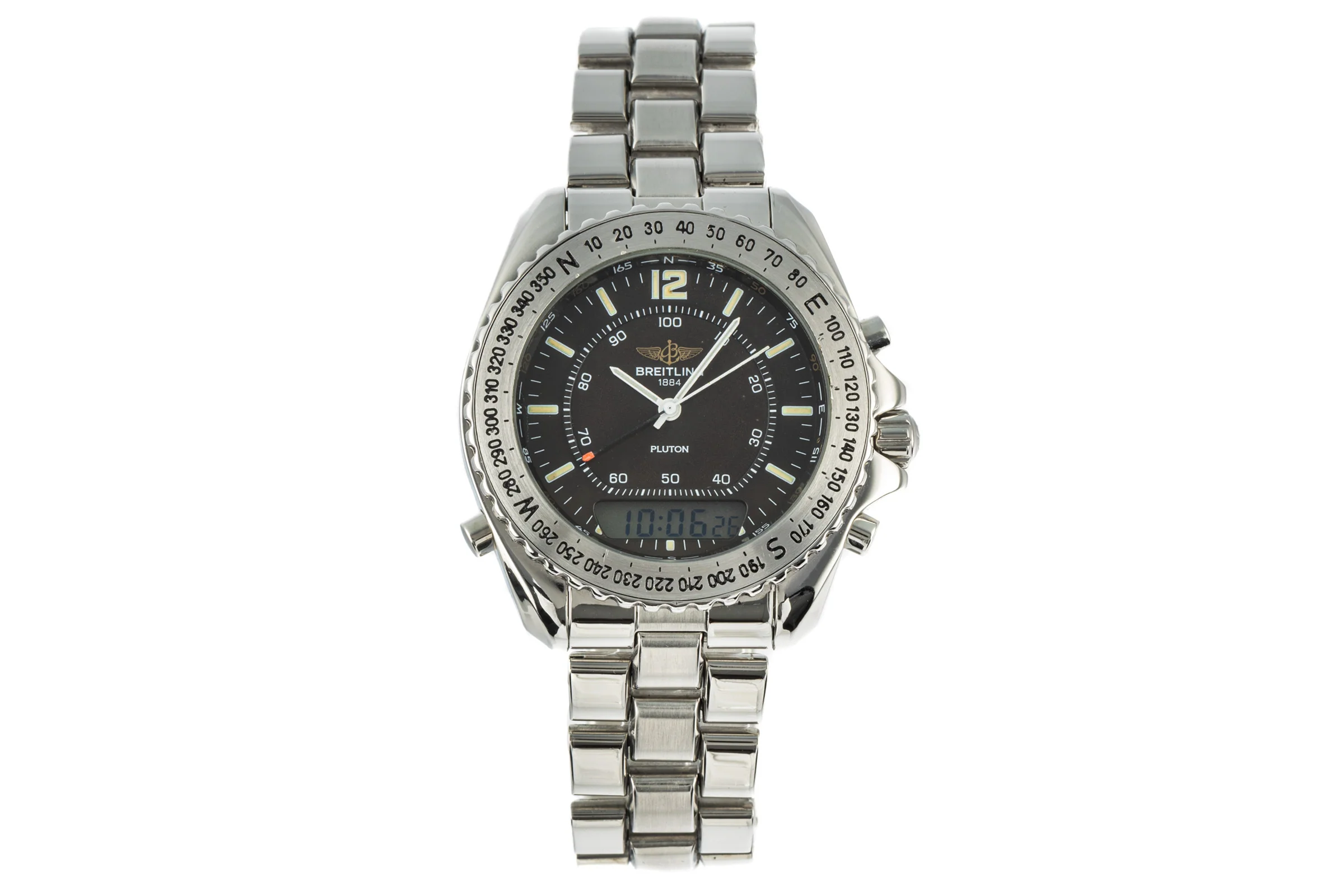 Breitling Pluton chronograph steel quartz men's watch A51038  [2206976] - Image 4
