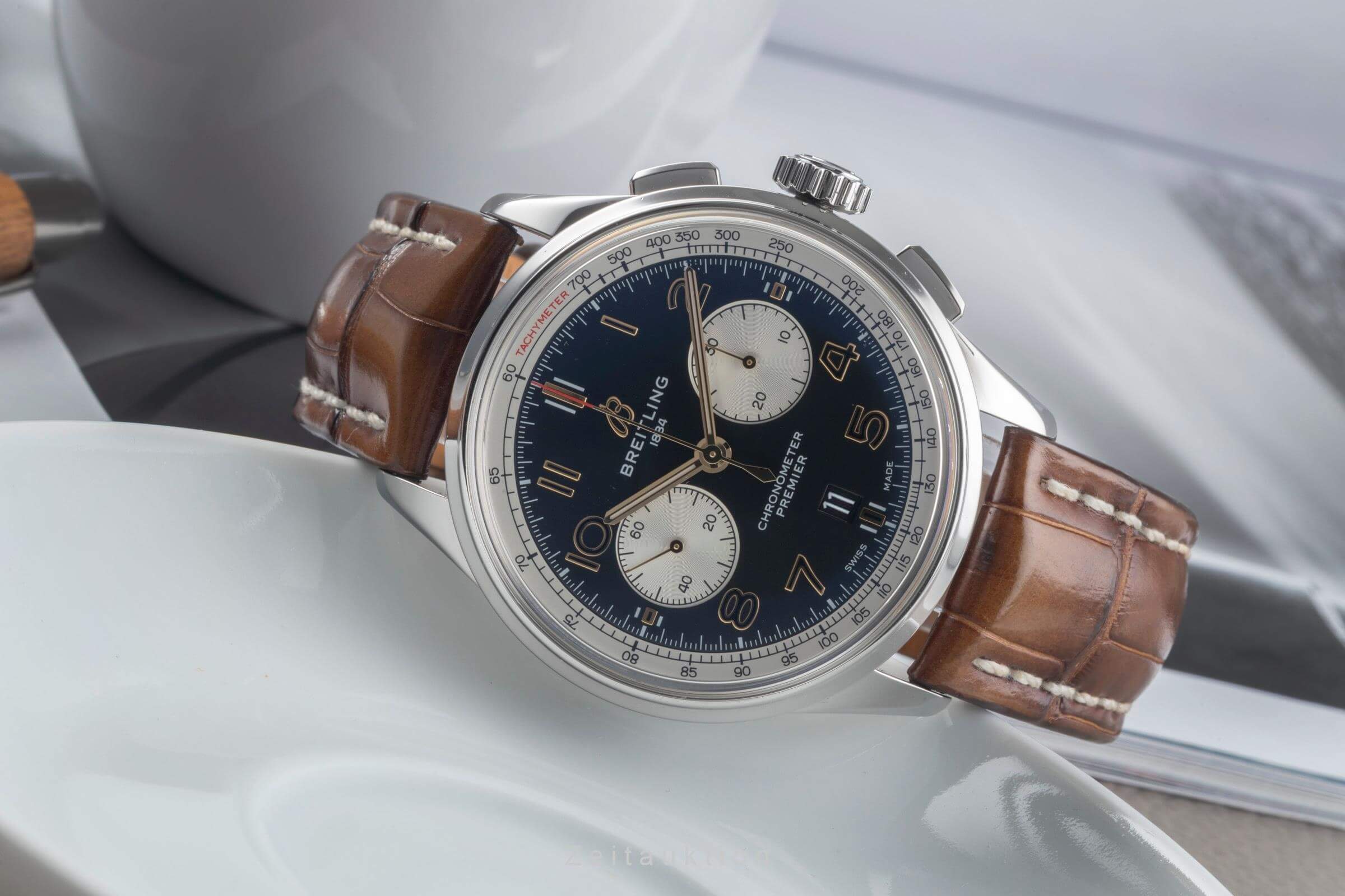Breitling Premier chronograph steel automatic men's watch AB0118A21B1X2 LP: 8850EUR  [2501029] - Image 3