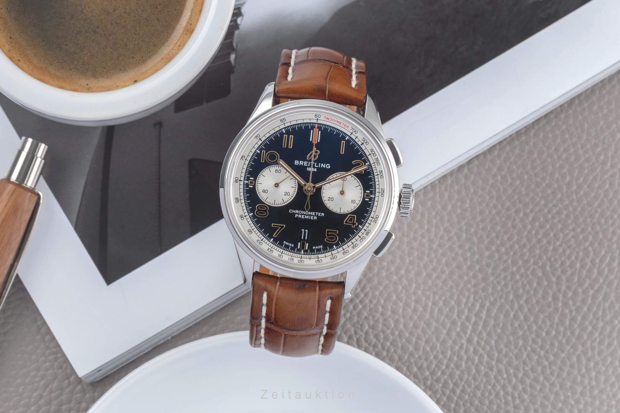 Breitling Premier chronograph steel automatic men's watch AB0118A21B1X2 LP: 8850EUR  [2501029] - Image 4
