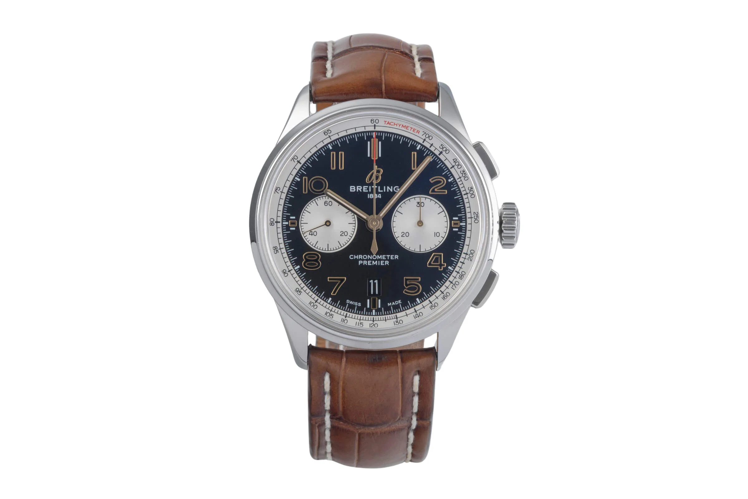 Breitling Premier chronograph steel automatic men's watch AB0118A21B1X2 LP: 8850EUR  [2501029] - Image 5