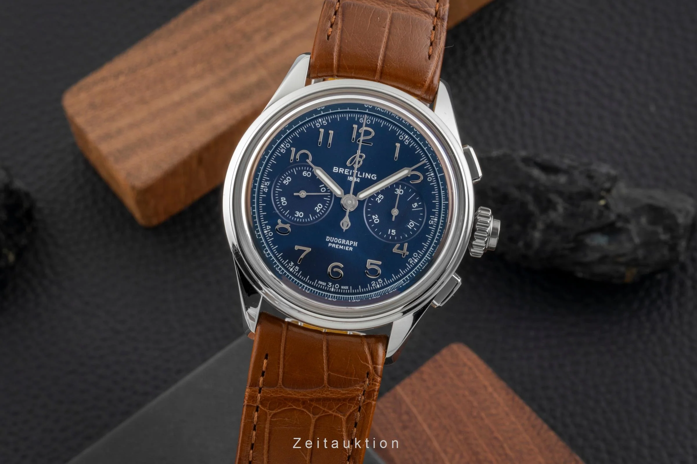 Breitling Premier chronograph steel manual winding men's watch AB1510171C1P1  [2600658] - Image 2