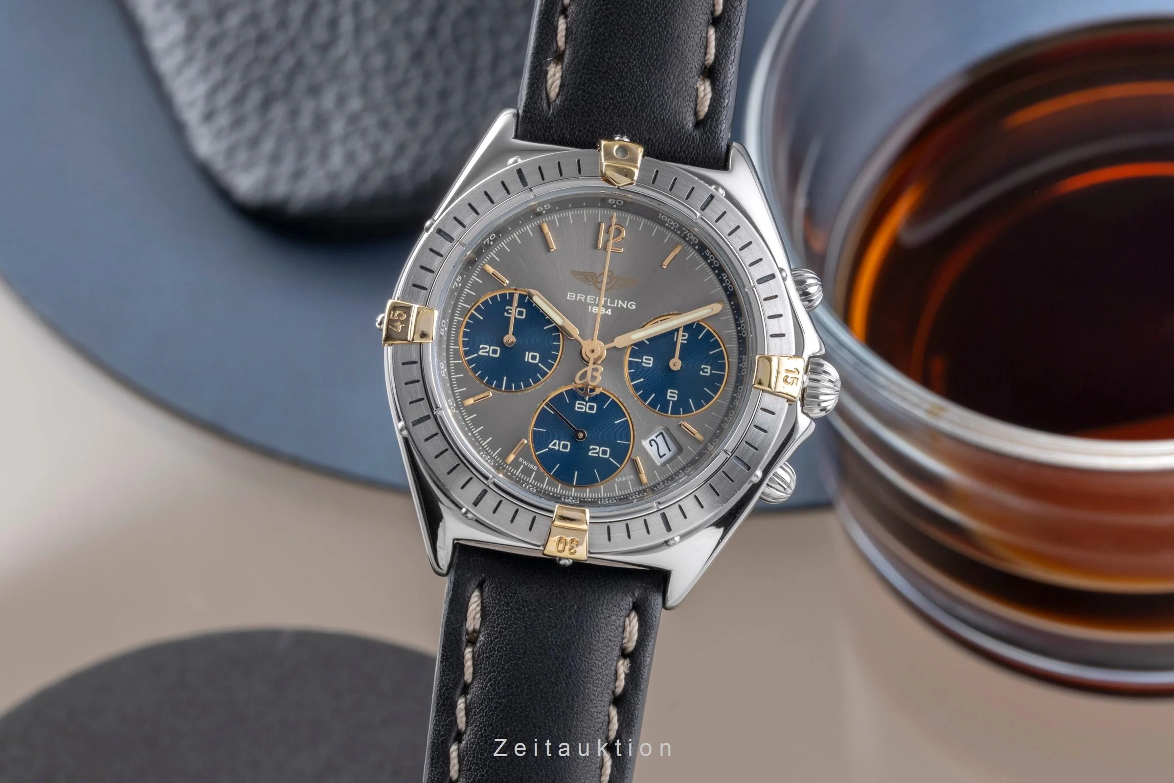 Breitling Sextant chronograph gilt / steel quartz men's watch B55045  [2505670] - Image 2