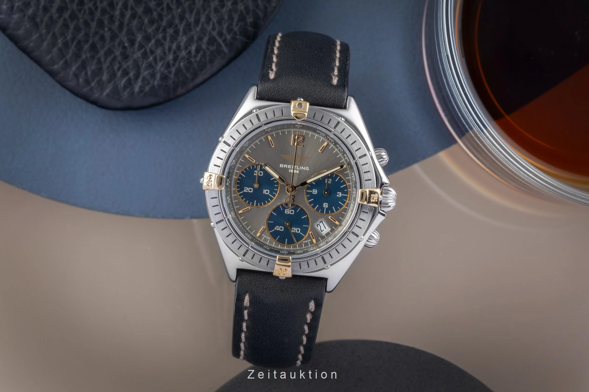 Breitling Sextant chronograph gilt / steel quartz men's watch B55045  [2505670] - Image 4