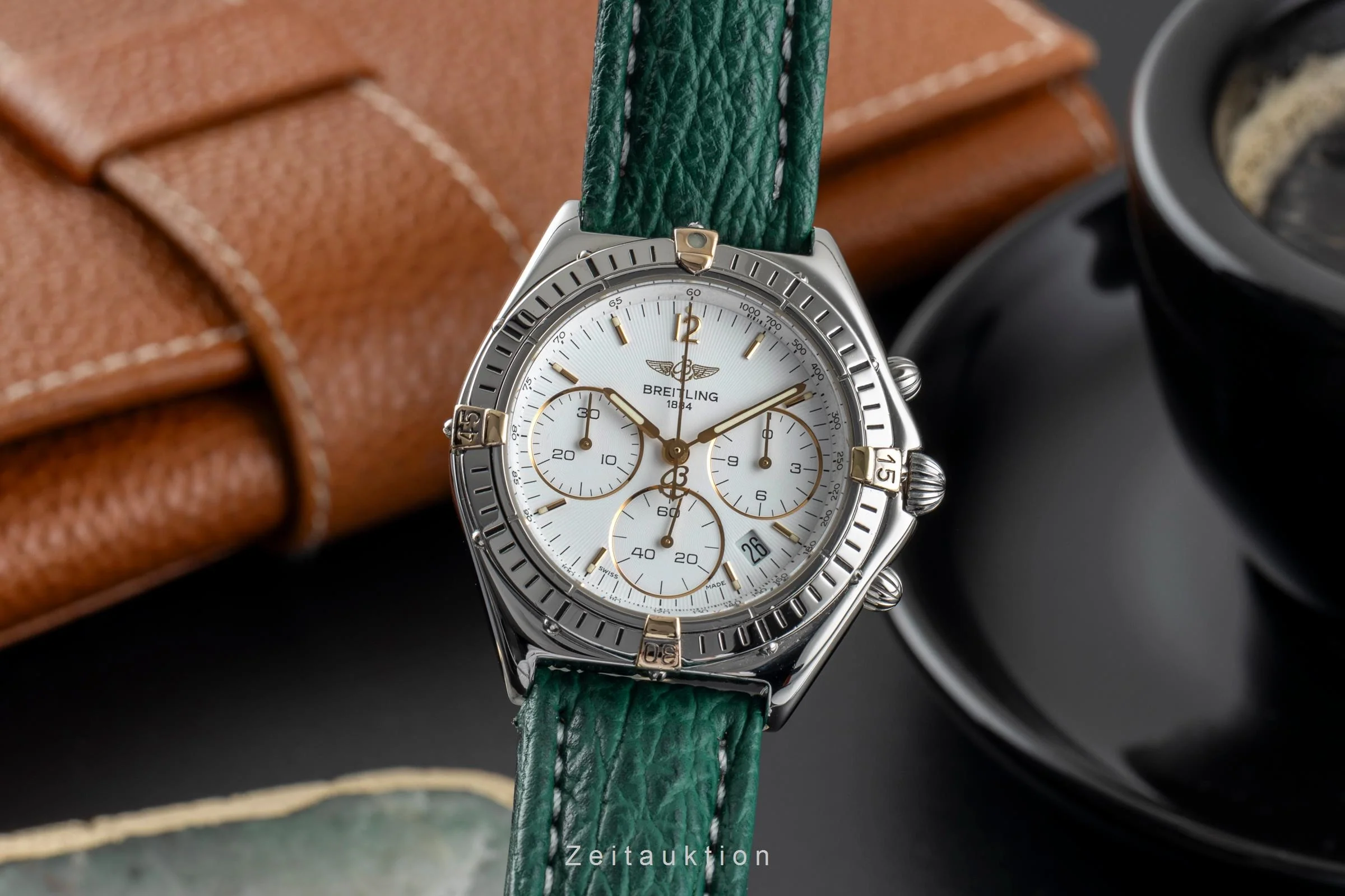 Breitling Sextant chronograph gilt / steel quartz men's watch B55046  [2502141] - Image 2