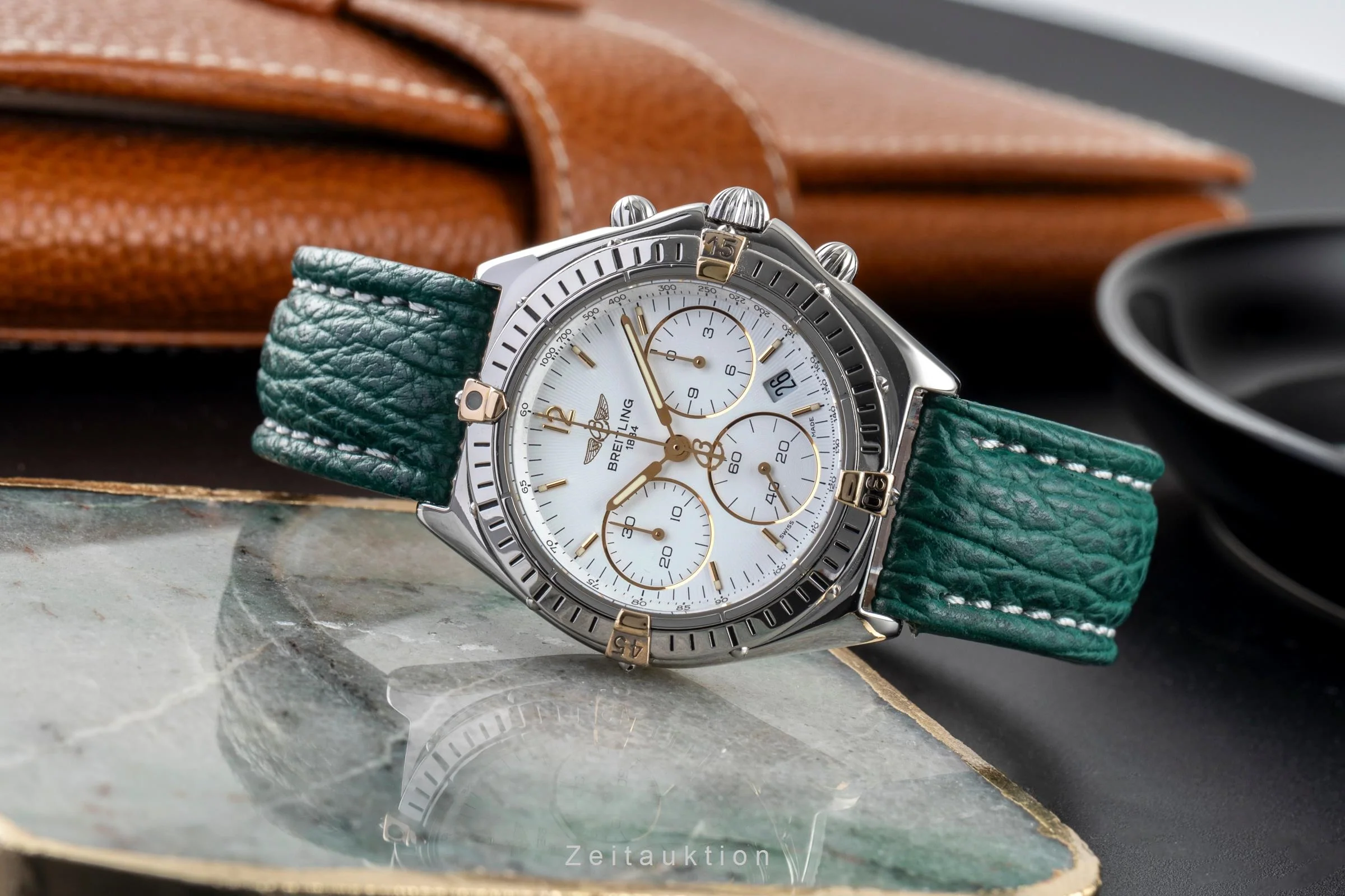 Breitling Sextant chronograph gilt / steel quartz men's watch B55046  [2502141] - Image 3