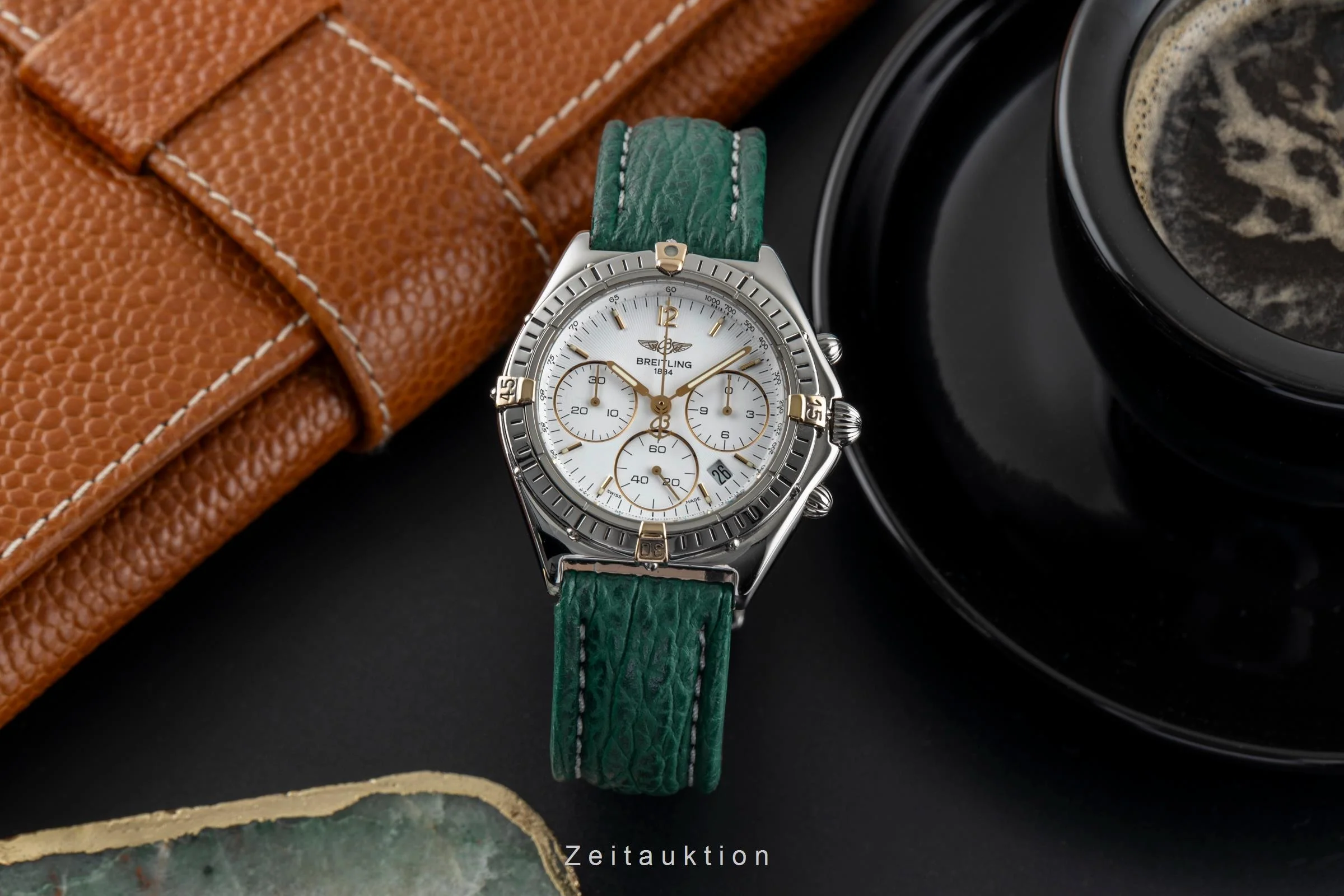 Breitling Sextant chronograph gilt / steel quartz men's watch B55046  [2502141] - Image 4