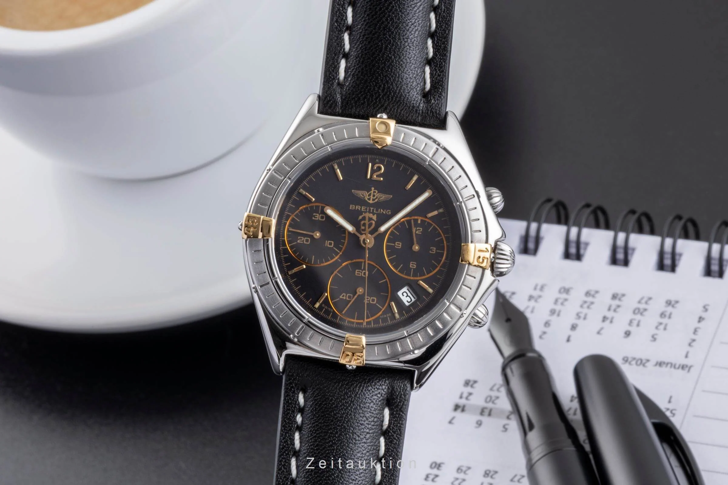 Breitling Sextant chronograph steel / gold quartz men's watch B55045  [2500223] - Image 2