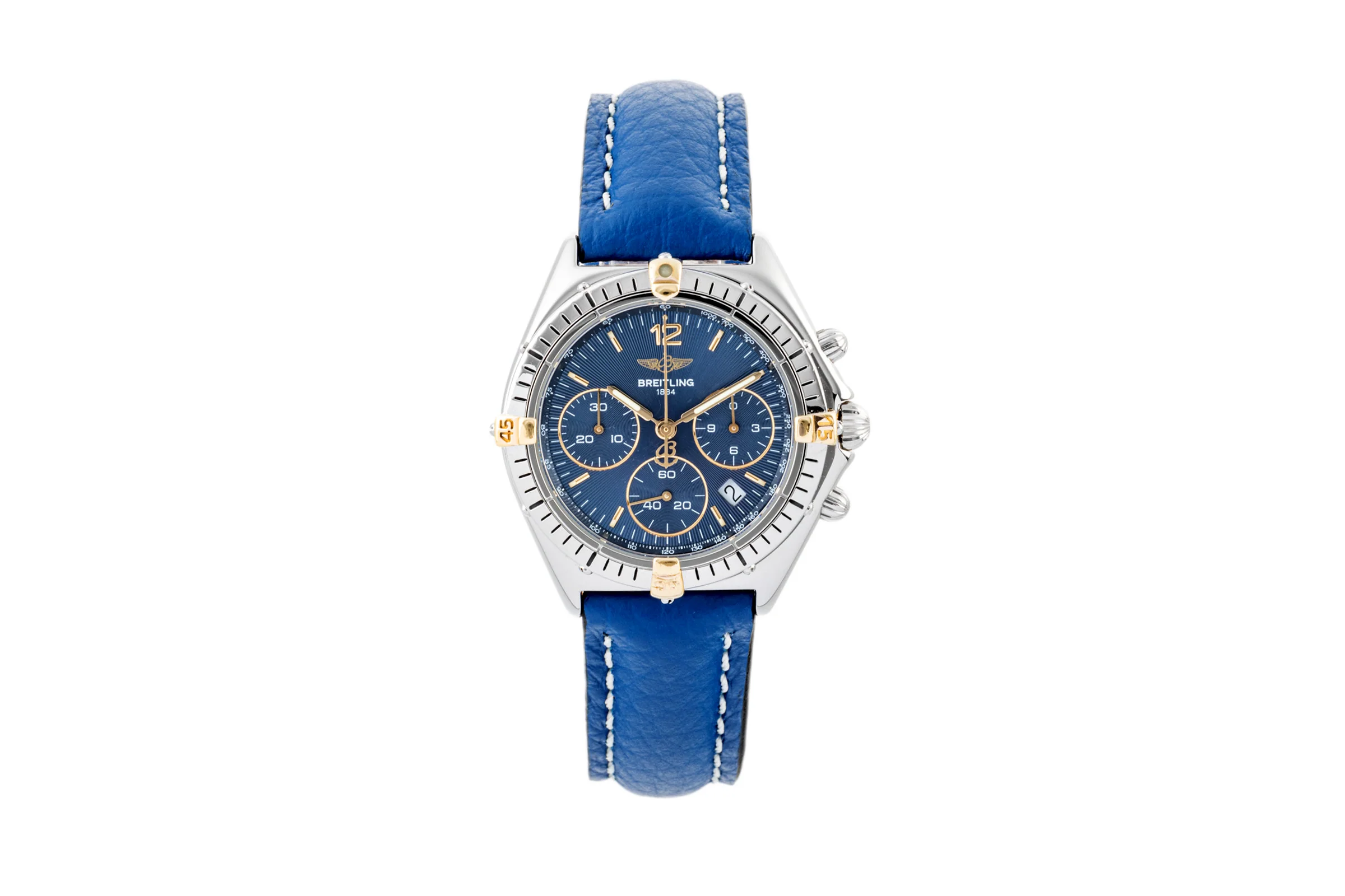 Breitling Sextant chronograph steel / gold quartz men's watch B55047  [2301024] - Image 4