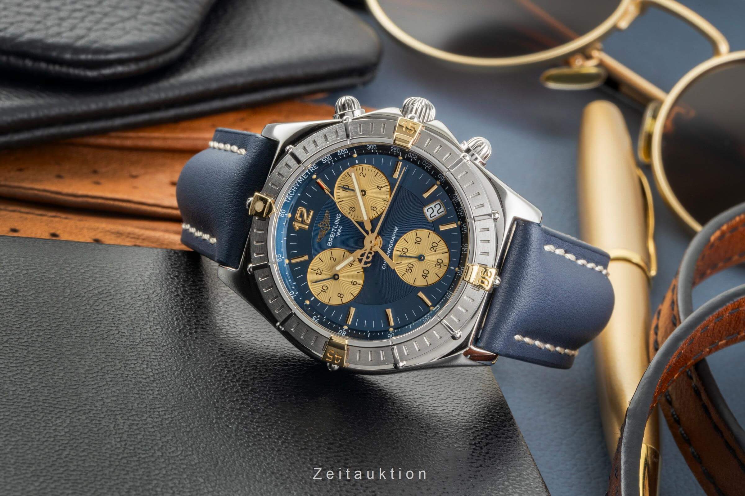 Breitling Sirius chronograph steel / gold quartz men's watch B53011  [2403305] - Image 2
