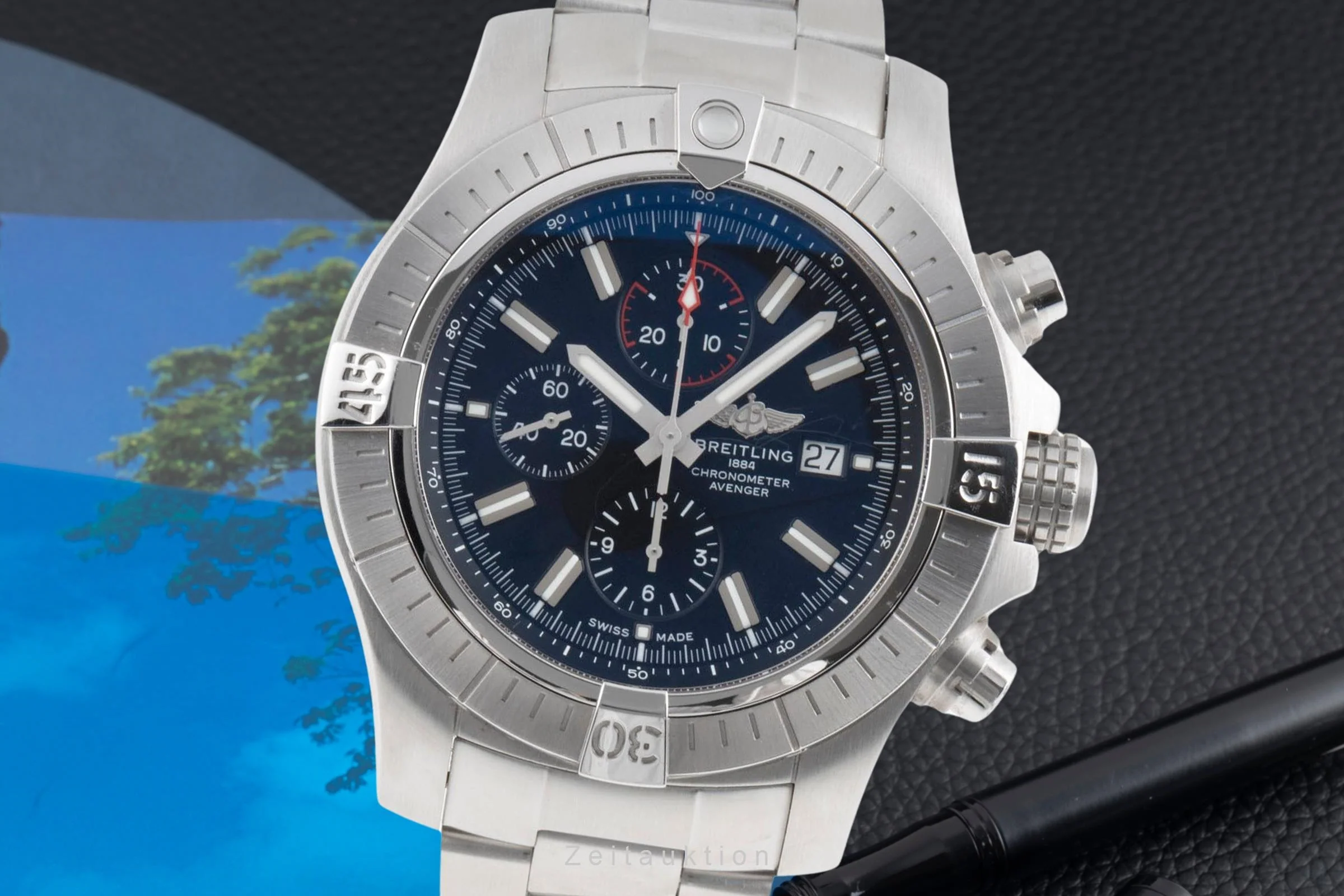 Breitling Super Avenger chronograph steel automatic men's watch A13375  [2504177] - Image 2