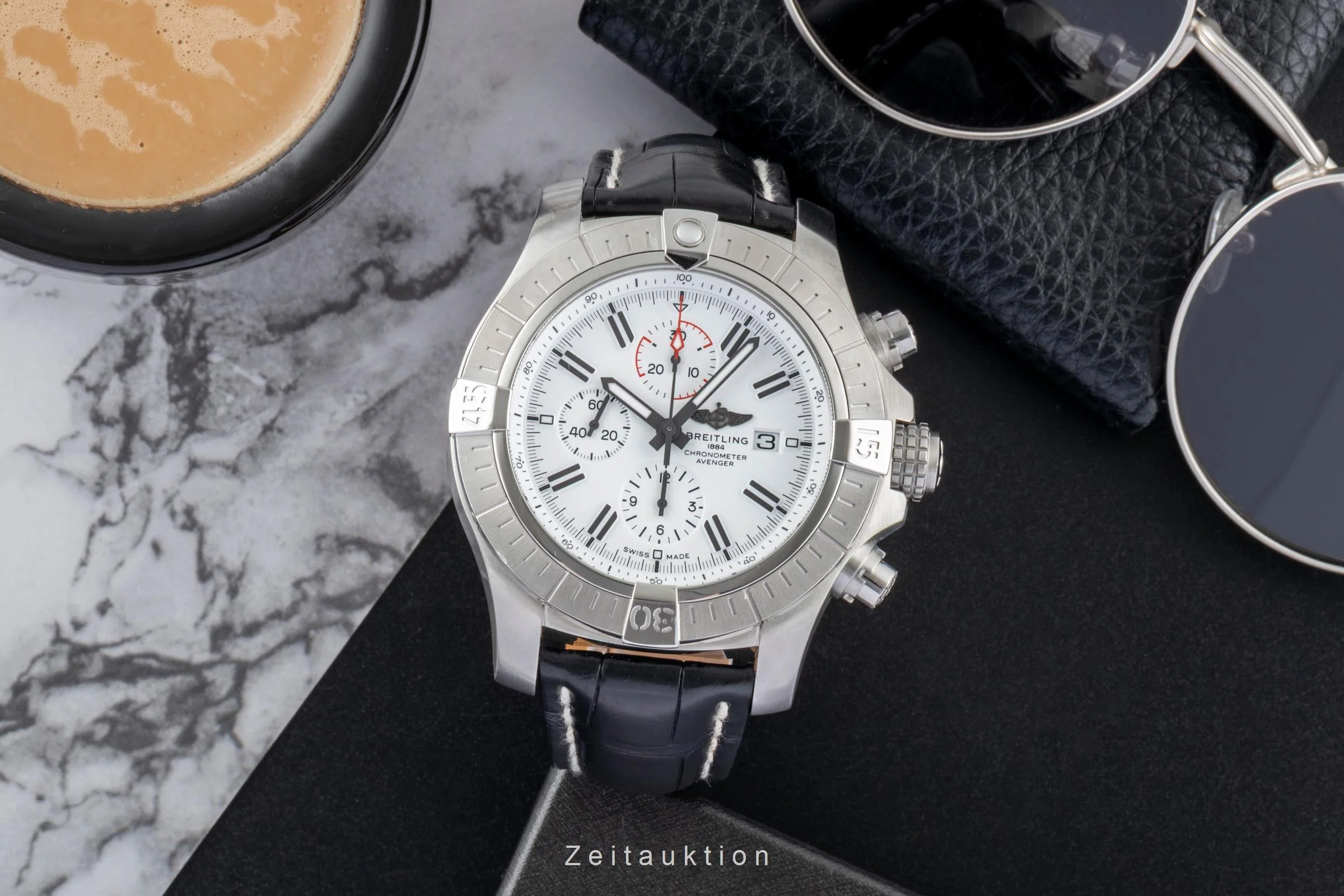 Breitling Super Avenger chronograph steel automatic men's watch A13375 Limited  [2600466] - Image 4
