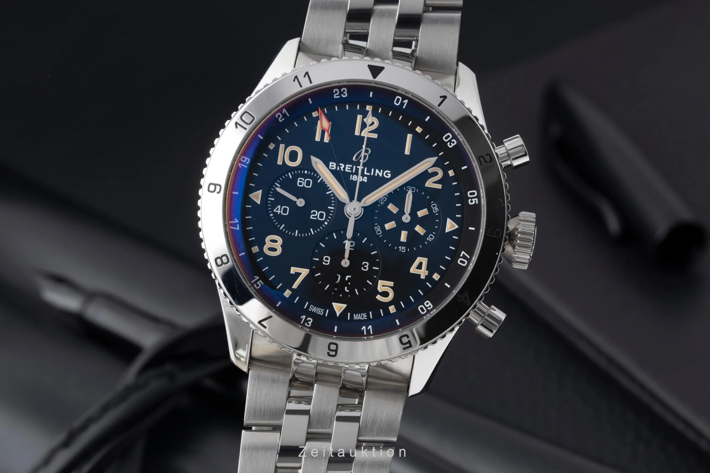Breitling Super Avi chronograph steel automatic men's watch AB04453A1B1A1 LP: 11500EUR  [2600453] - Image 2