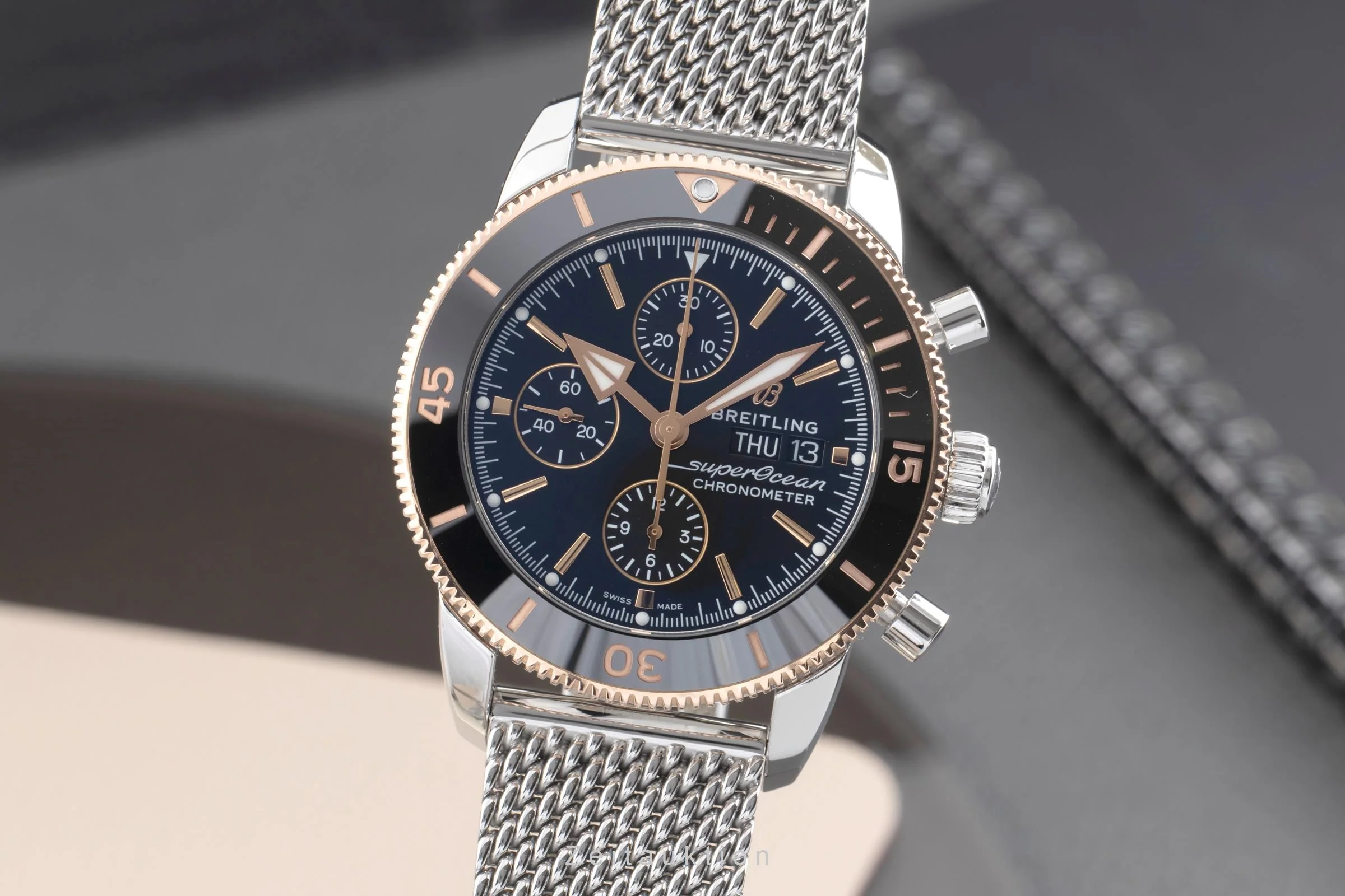 Breitling Superocean chronograph steel / gold automatic men's watch U13313 LP: 10200EUR  [2502879] - Image 2