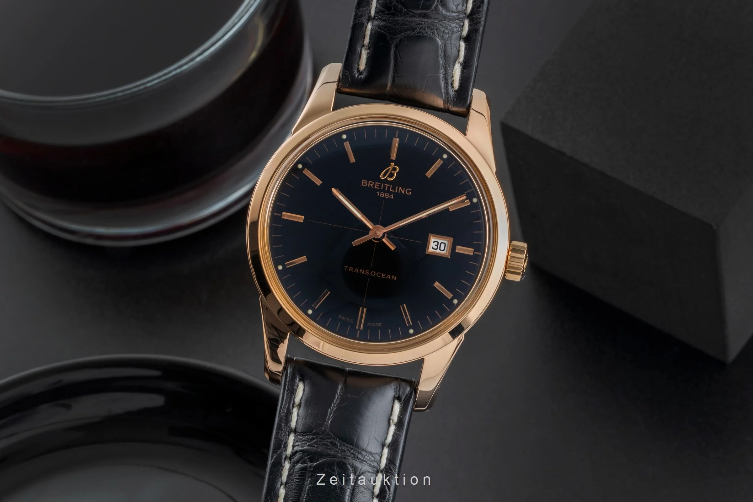 Breitling Transocean 18 ct red gold automatic men's watch R10360  [2506819] - Image 2