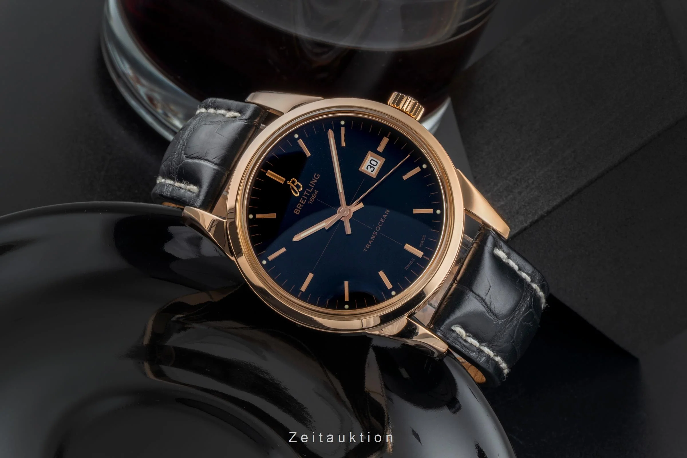 Breitling Transocean 18 ct red gold automatic men's watch R10360  [2506819] - Image 3