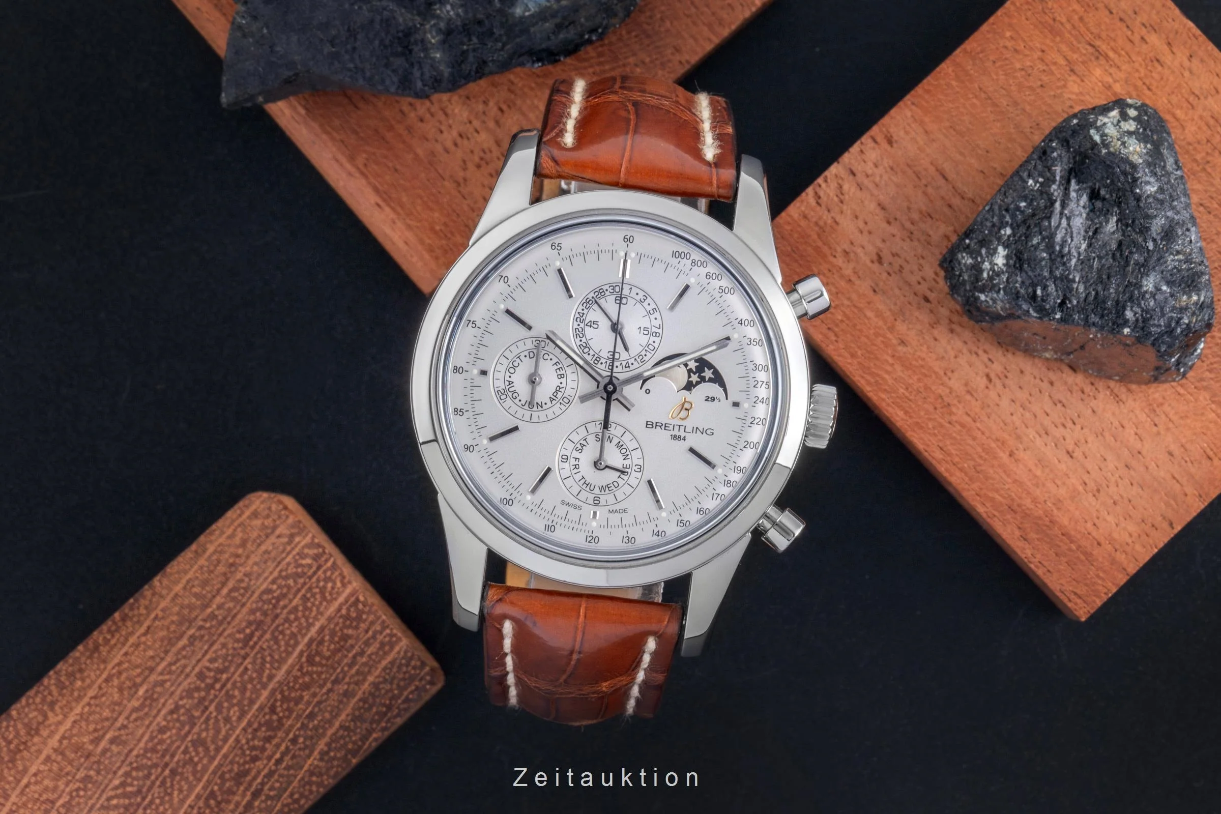 Breitling Transocean chronograph steel automatic men's watch A19310  [2506285] - Image 4