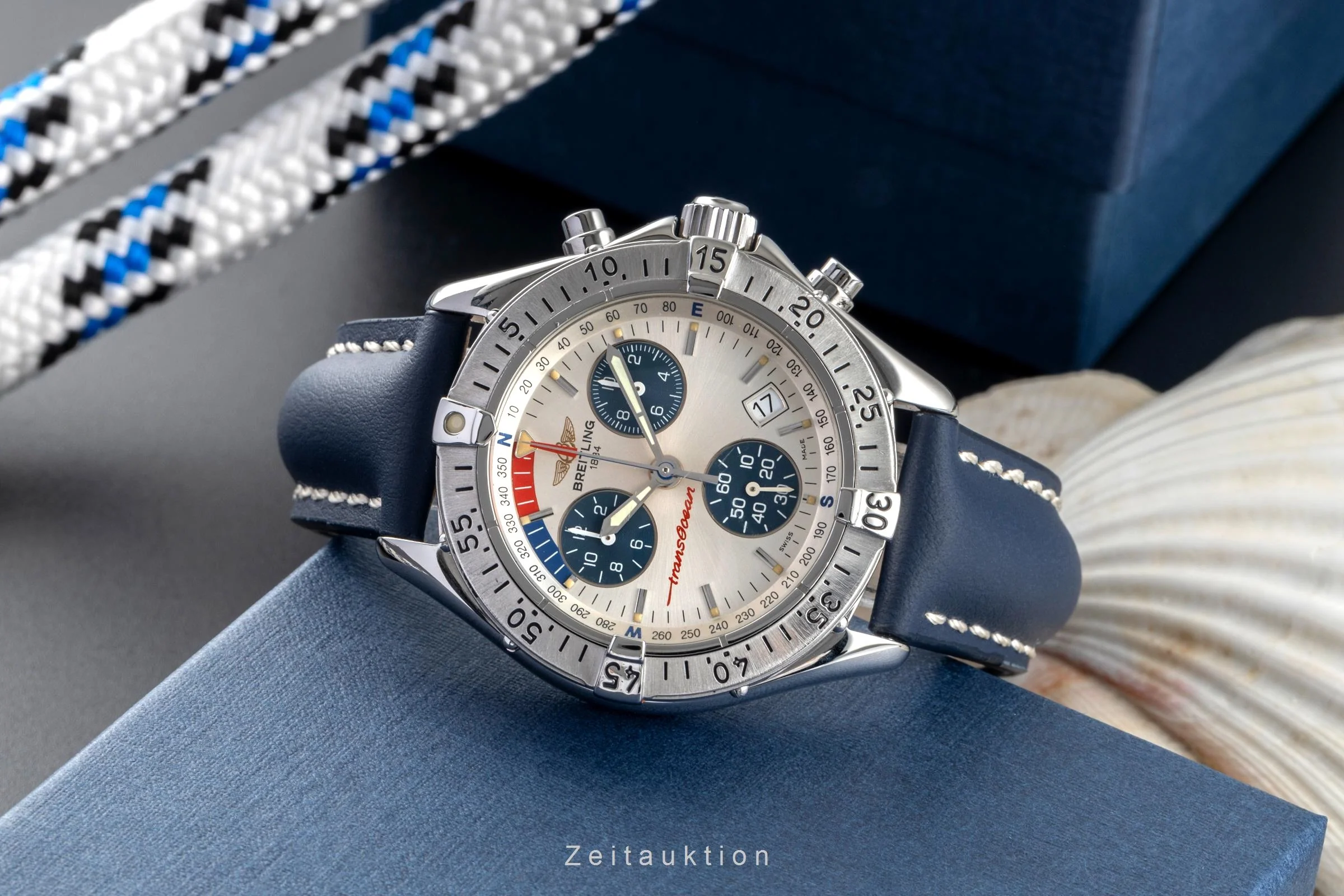 Breitling Transocean chronograph steel quartz men's watch A53040.1  [2503045] - Image 3