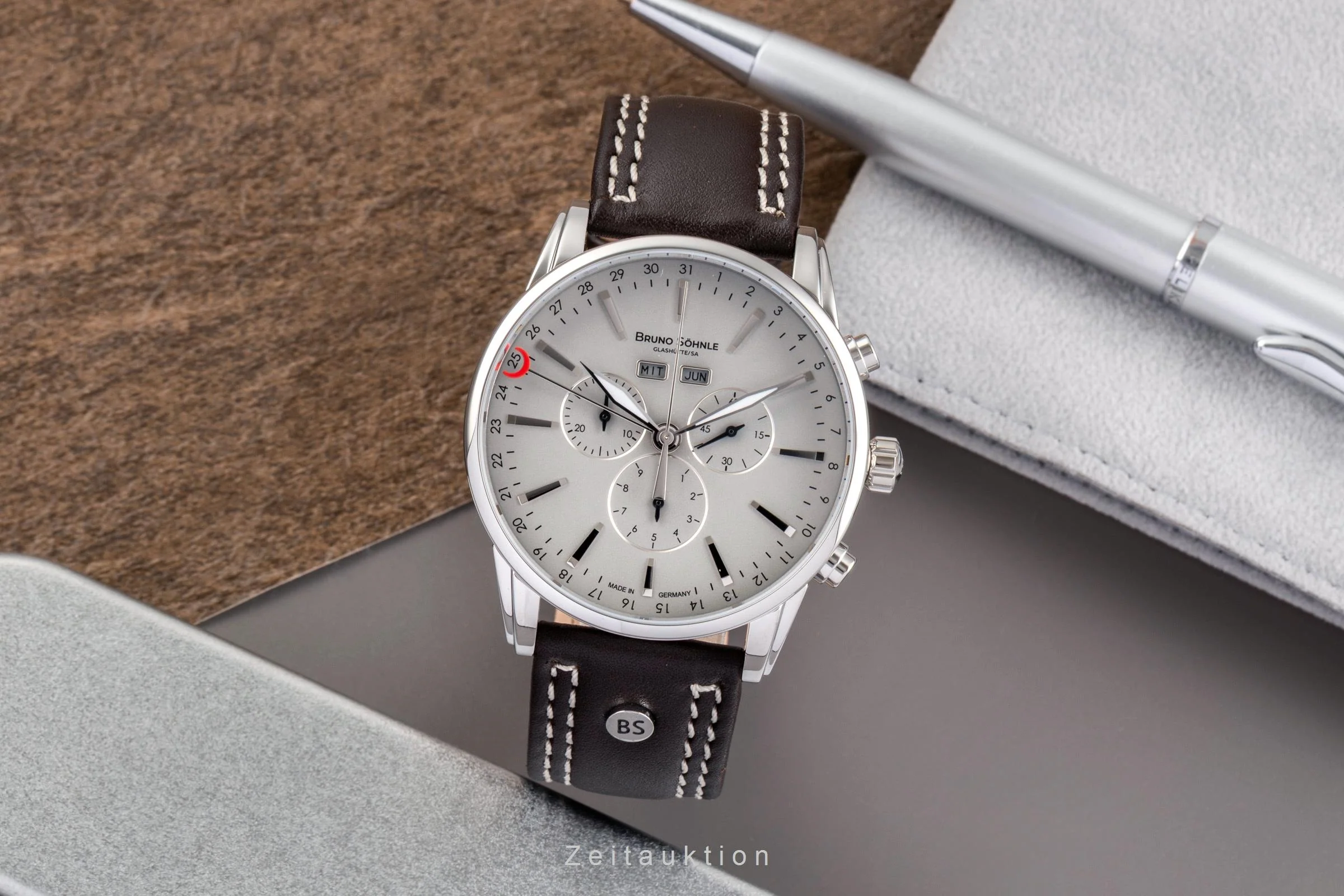 Bruno Söhnle Glashütte Atrium Chrono Limited chronograph steel quartz men's watch 17-13250-811  [2506463] - Image 4