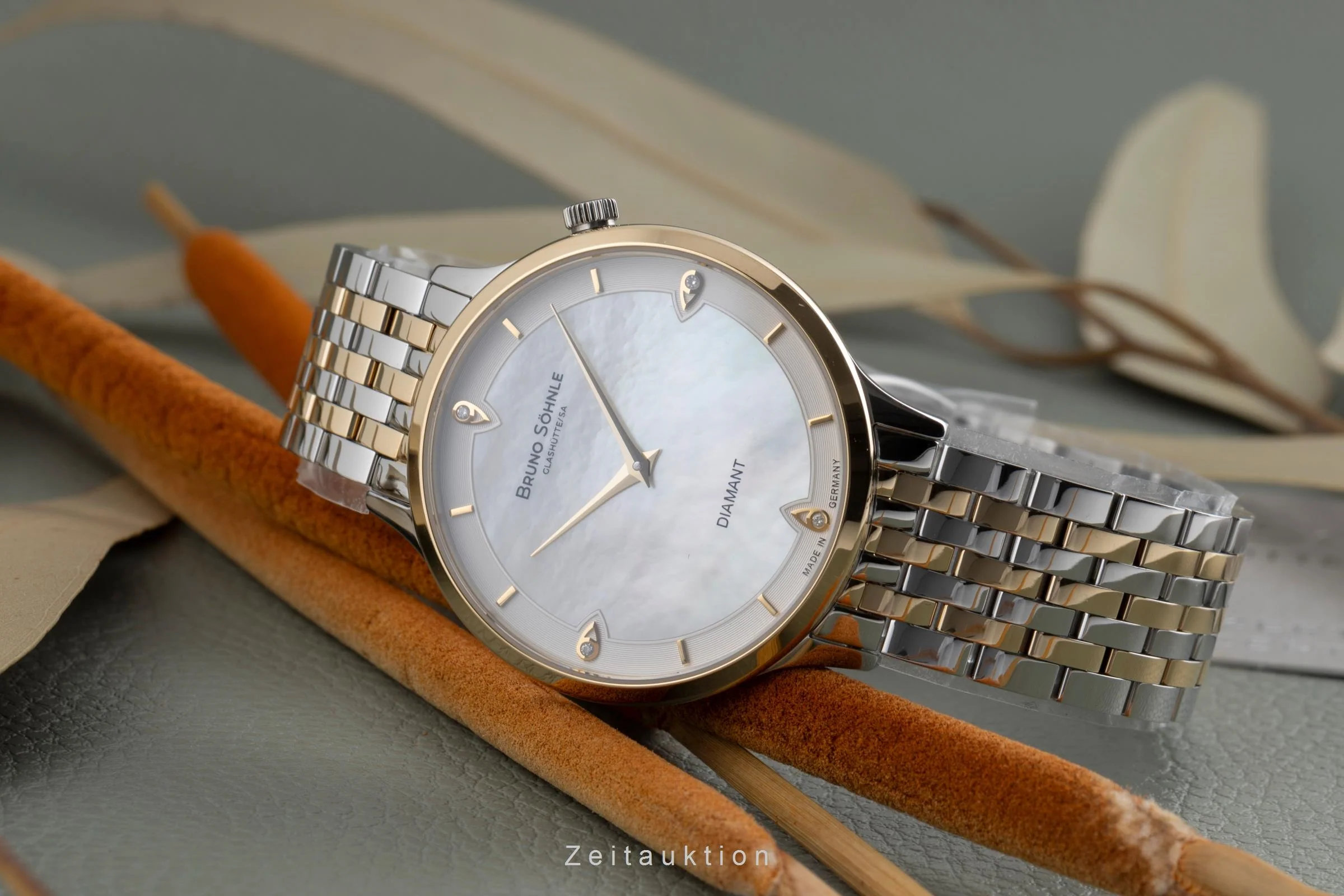 Bruno Söhnle Glashütte Bologna III gilt / steel quartz unisex 17-23213-292  [2503478] - Image 3