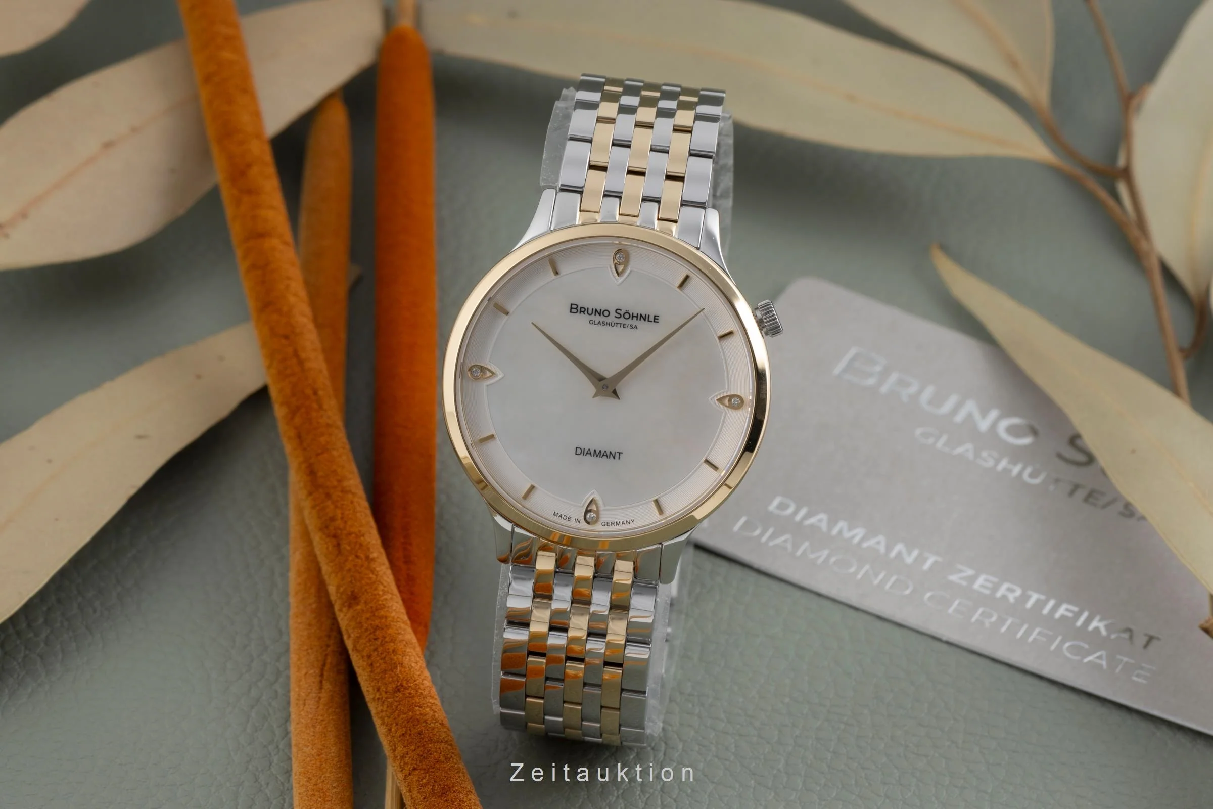 Bruno Söhnle Glashütte Bologna III gilt / steel quartz unisex 17-23213-292  [2503478] - Image 4