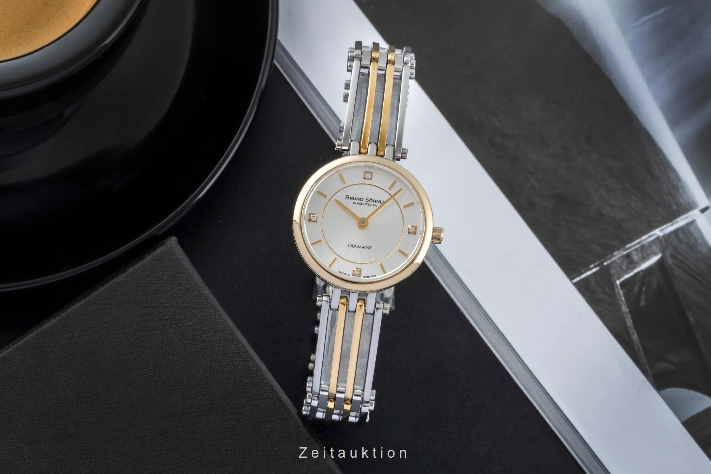 Bruno Söhnle Glashütte Latina II gilt / steel quartz women's watch 17-23103-242  [2503421] - Image 4