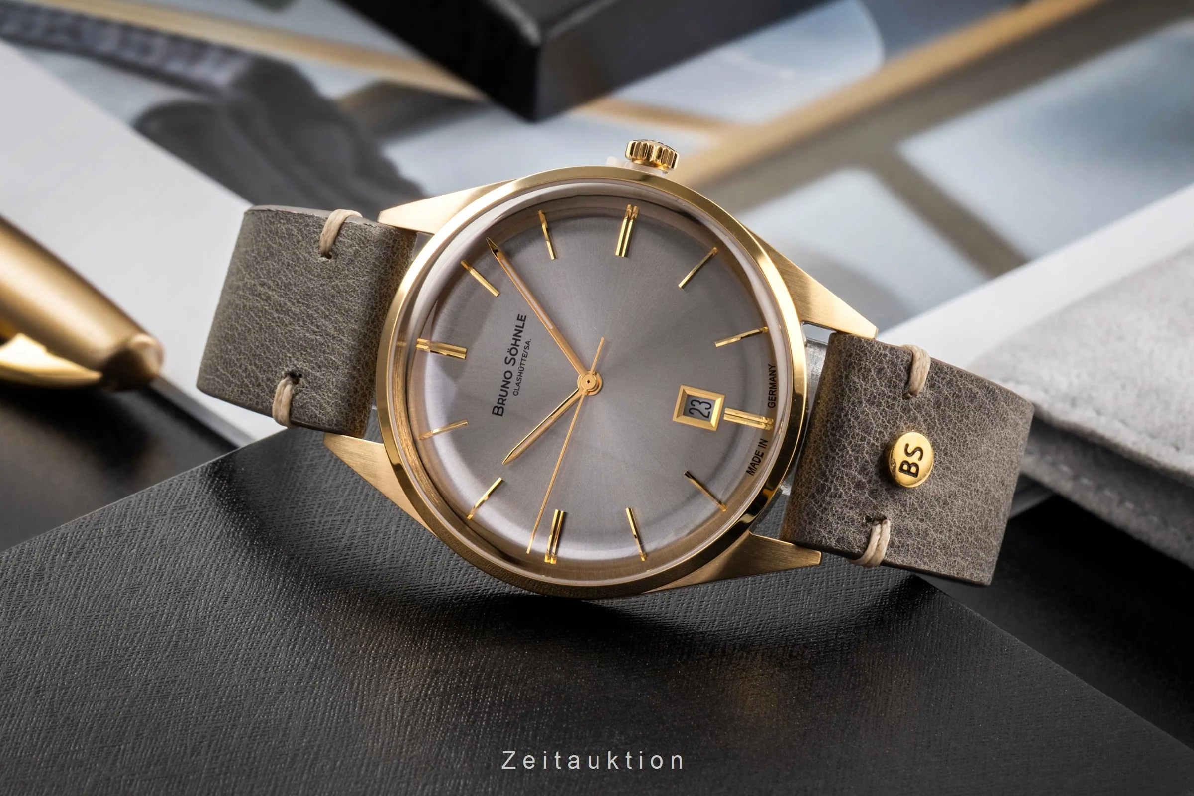 Bruno Söhnle Glashütte Merano gilt / steel quartz men's watch 17-33232-241  [2504854] - Image 3